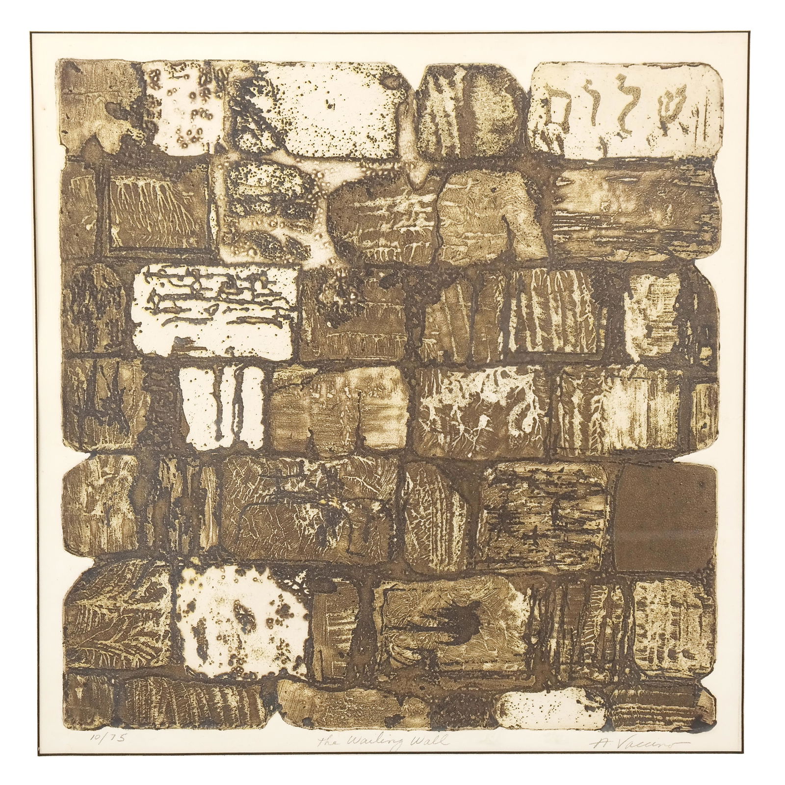 A. VACCINO: "The Wailing Wall" - Print (1 of 7)