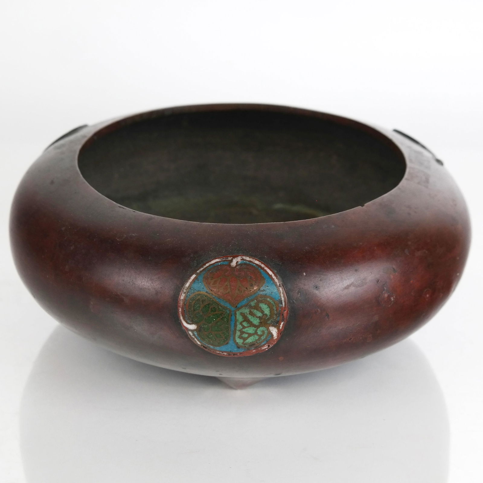 Japanese Bronze & Cloisonne Bowl (1 of 9)