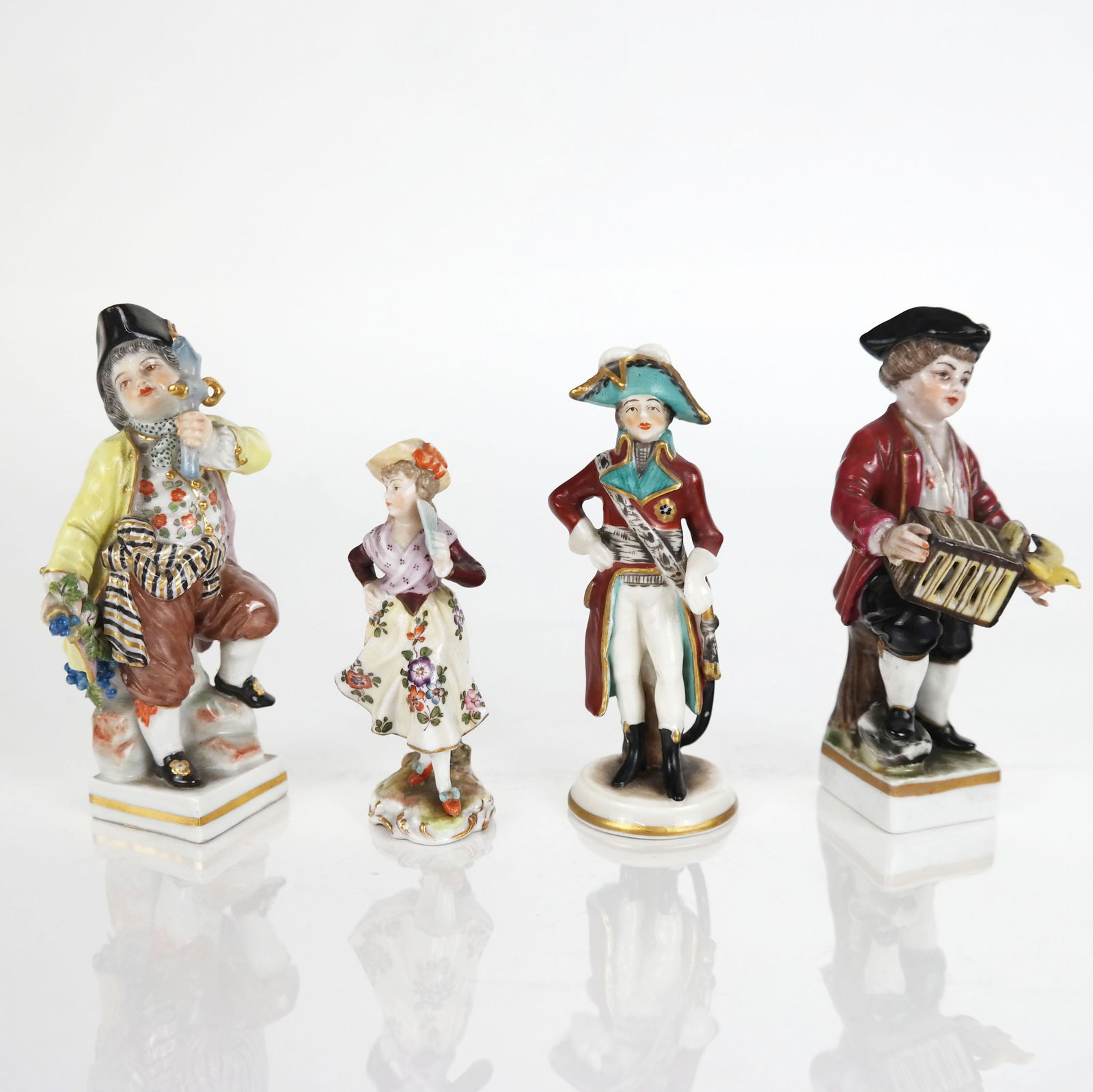 Group of Four Continental Porcelain Figures (1 of 12)