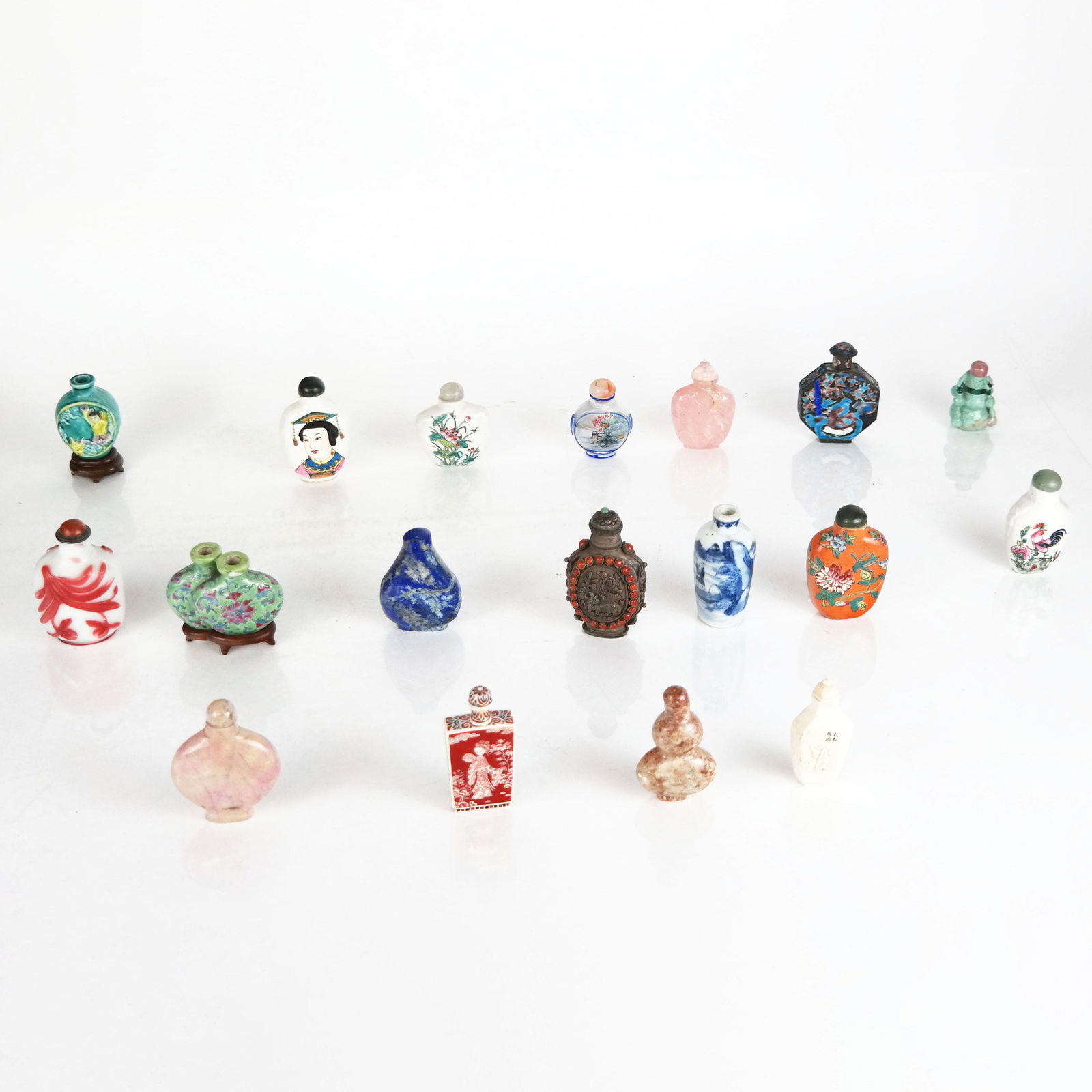 Assembled Group of Chinese Snuff Bottles (1 of 14)