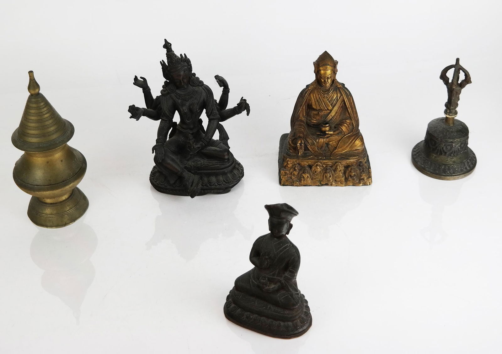 Group of 5 Southeast Asian Metal Devotional Items (1 of 9)