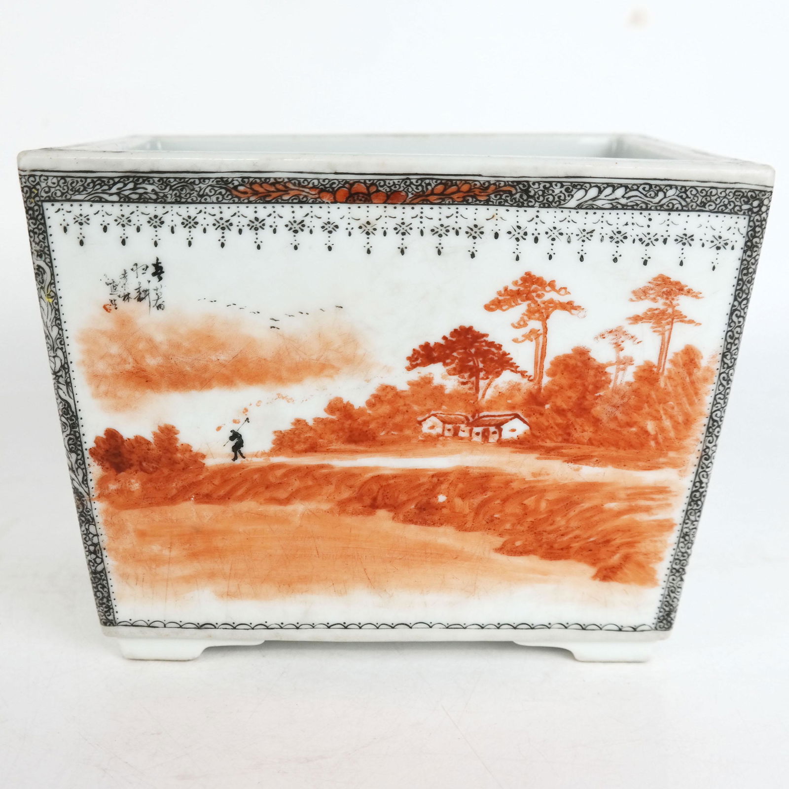 Chinese Four-Sided Decorated Planter (1 of 10)