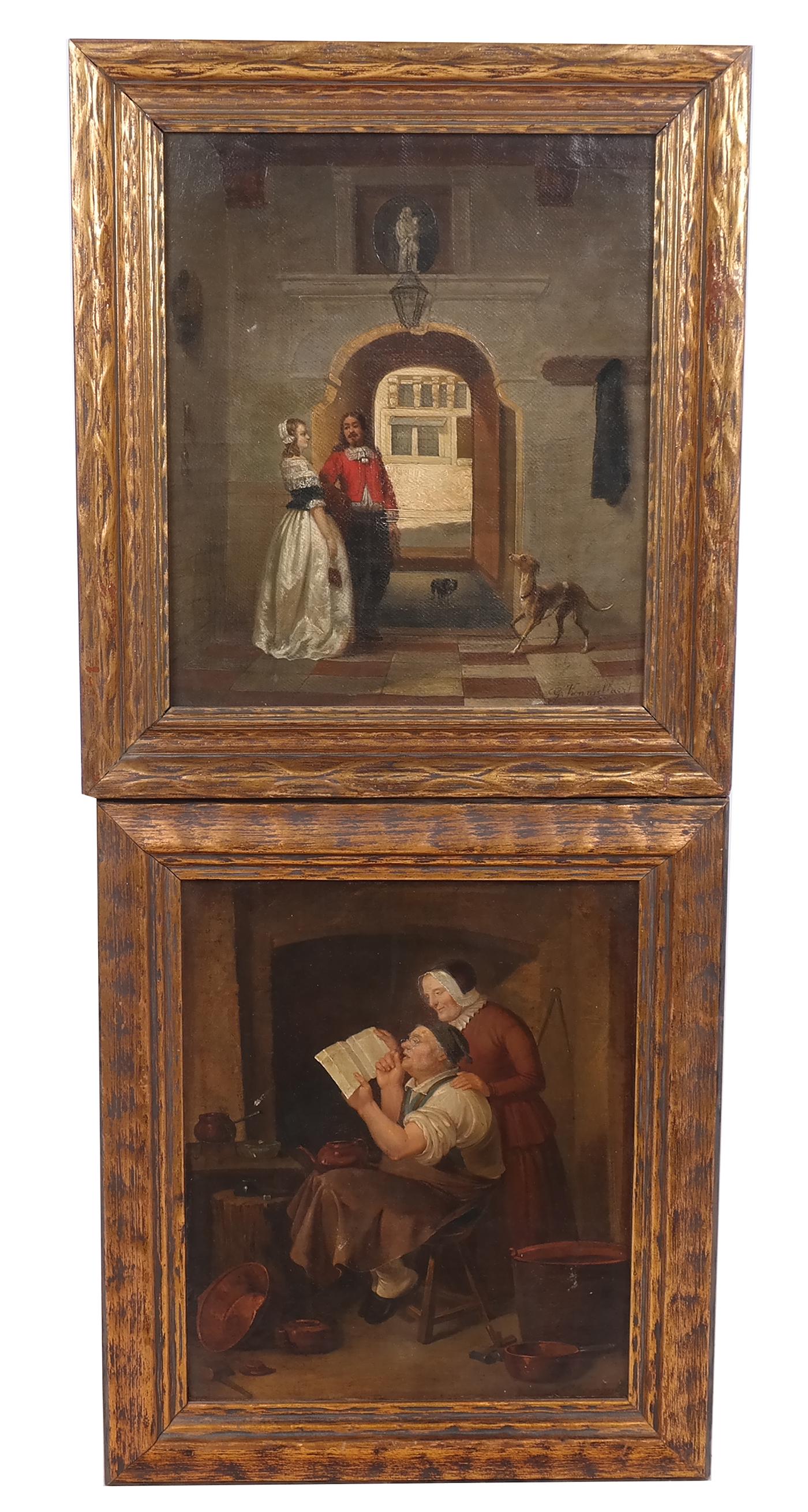G. Van MELLAERT: Two Interior Scenes - Oil/Canvas (1 of 14)