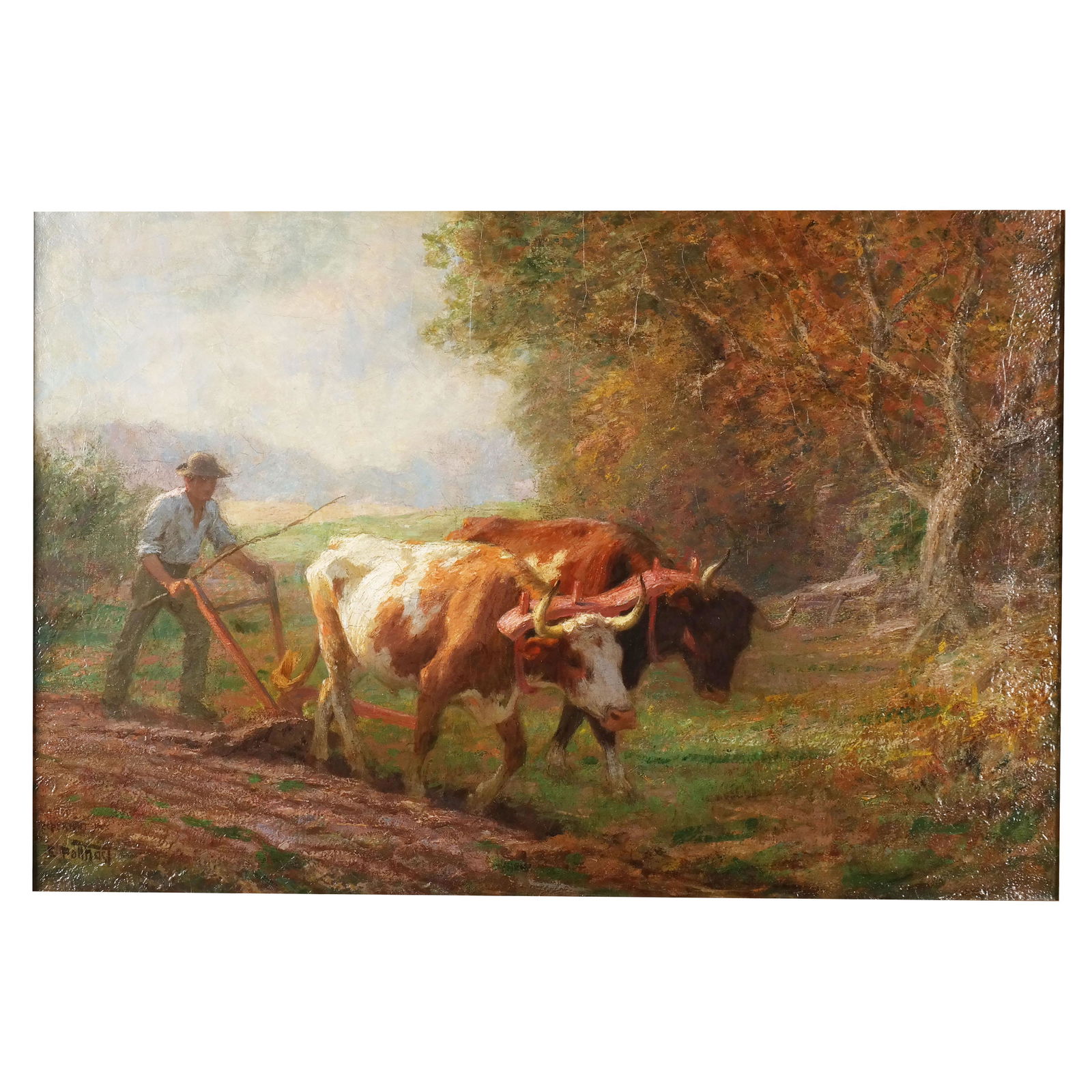 Edward POTTHAST: "Cattle Driver" - Oil on Canvas (1 of 16)