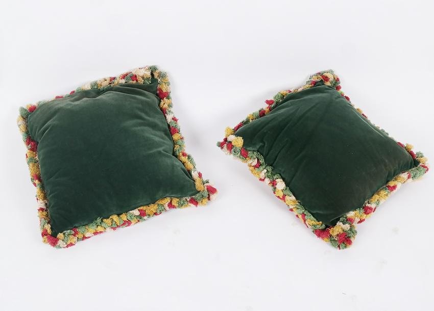 Two Custom Velvet & Passementerie Tassel Pillows (1 of 5)