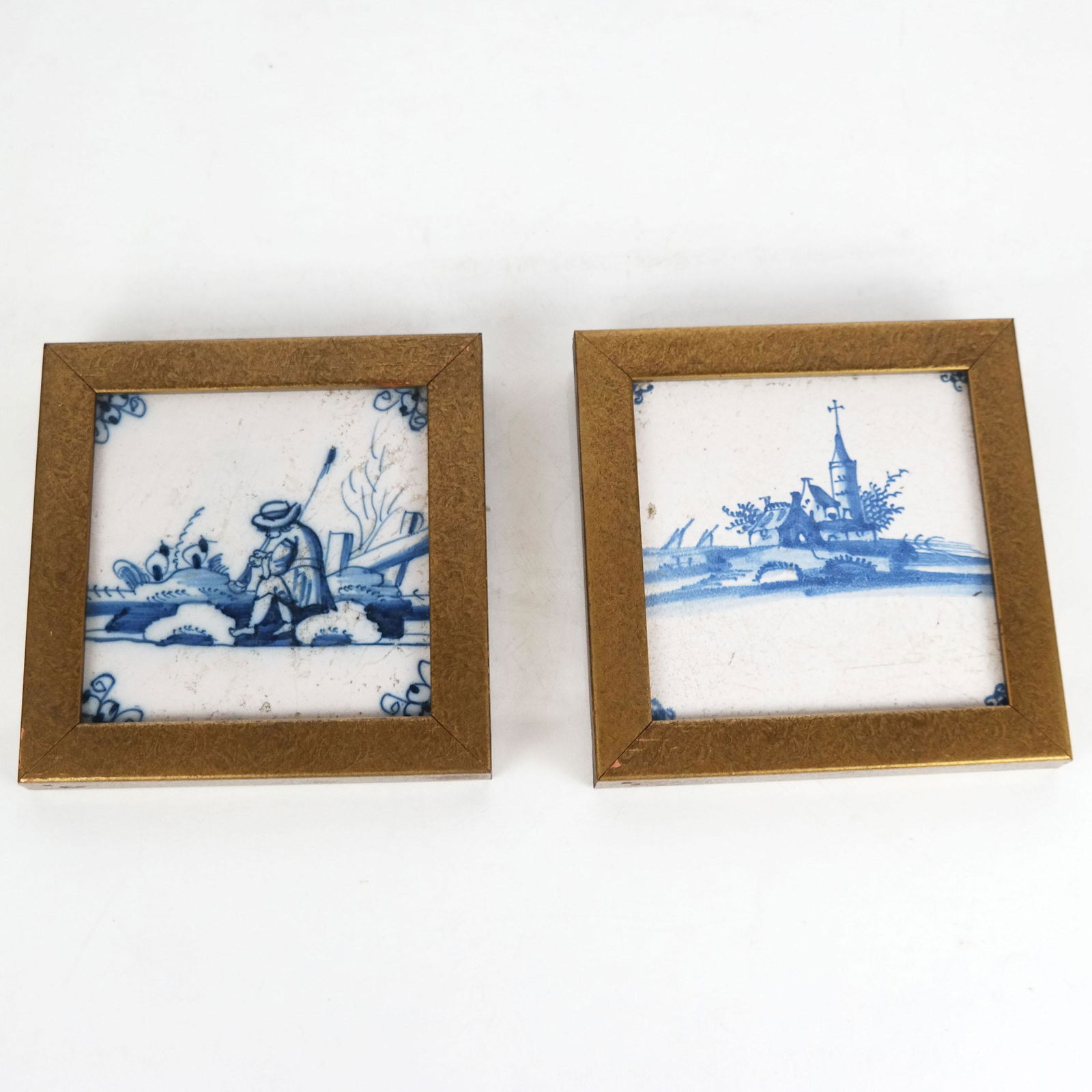 Two Framed Delft Blue & White Tiles (1 of 6)