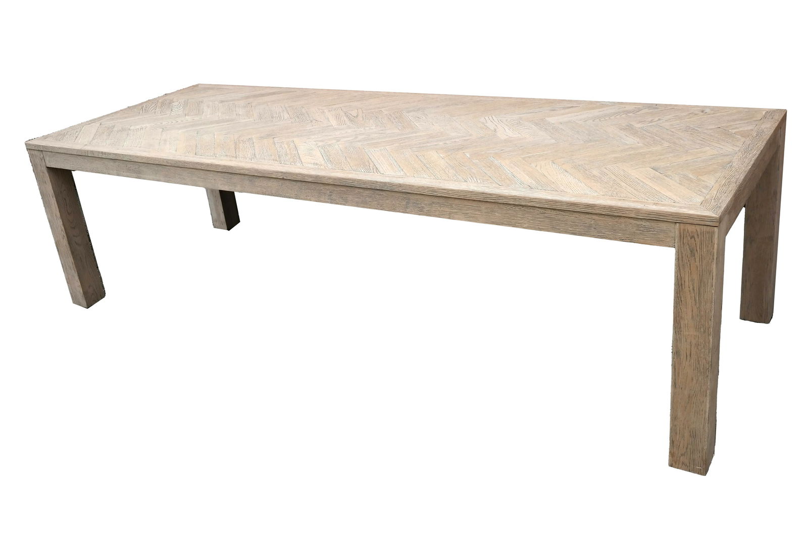 Restoration Hardware Oak Parquetry Tavern Table (1 of 8)