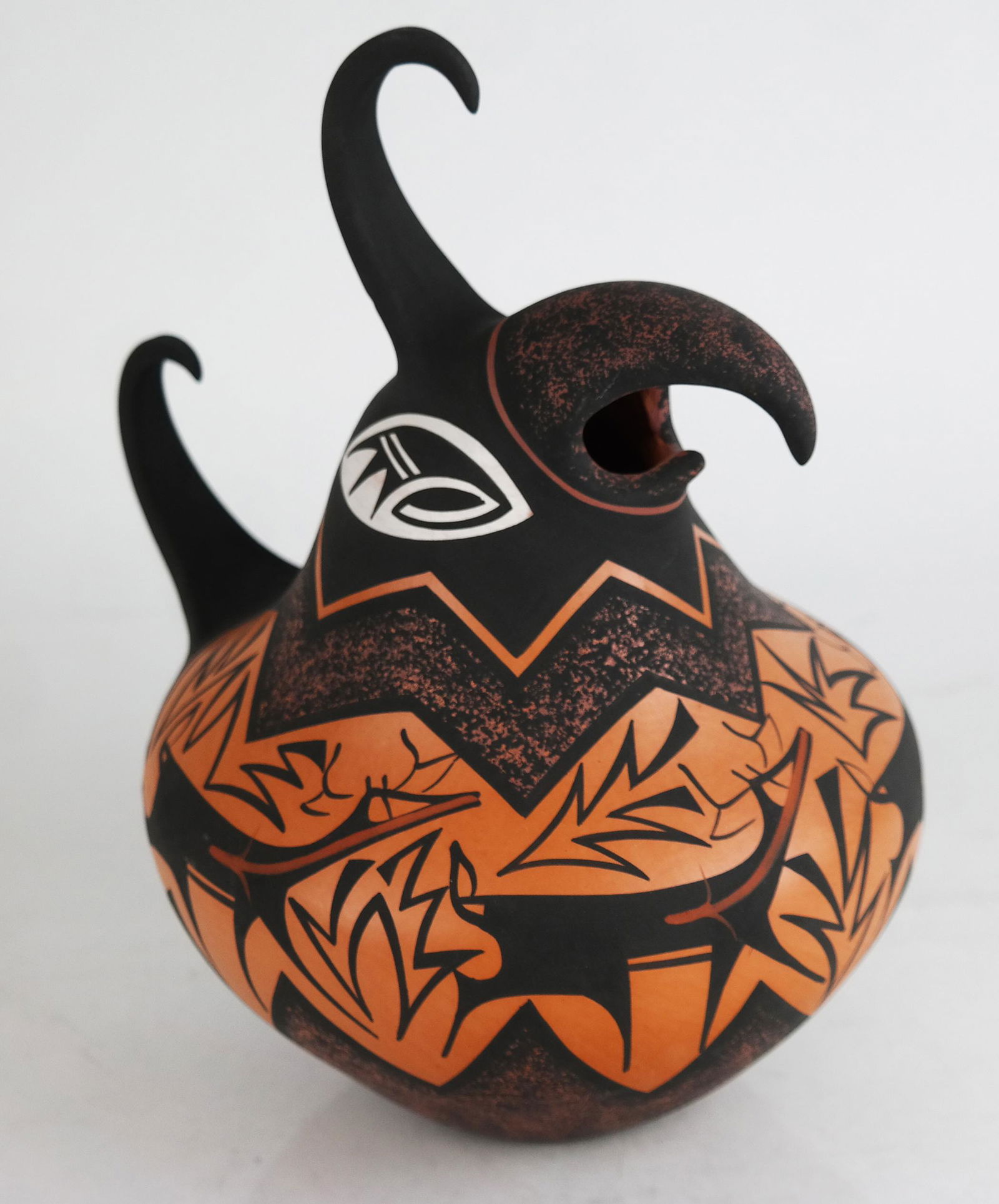A.J. PEYNETSA: Native American Pottery Bird Vessel (1 of 7)