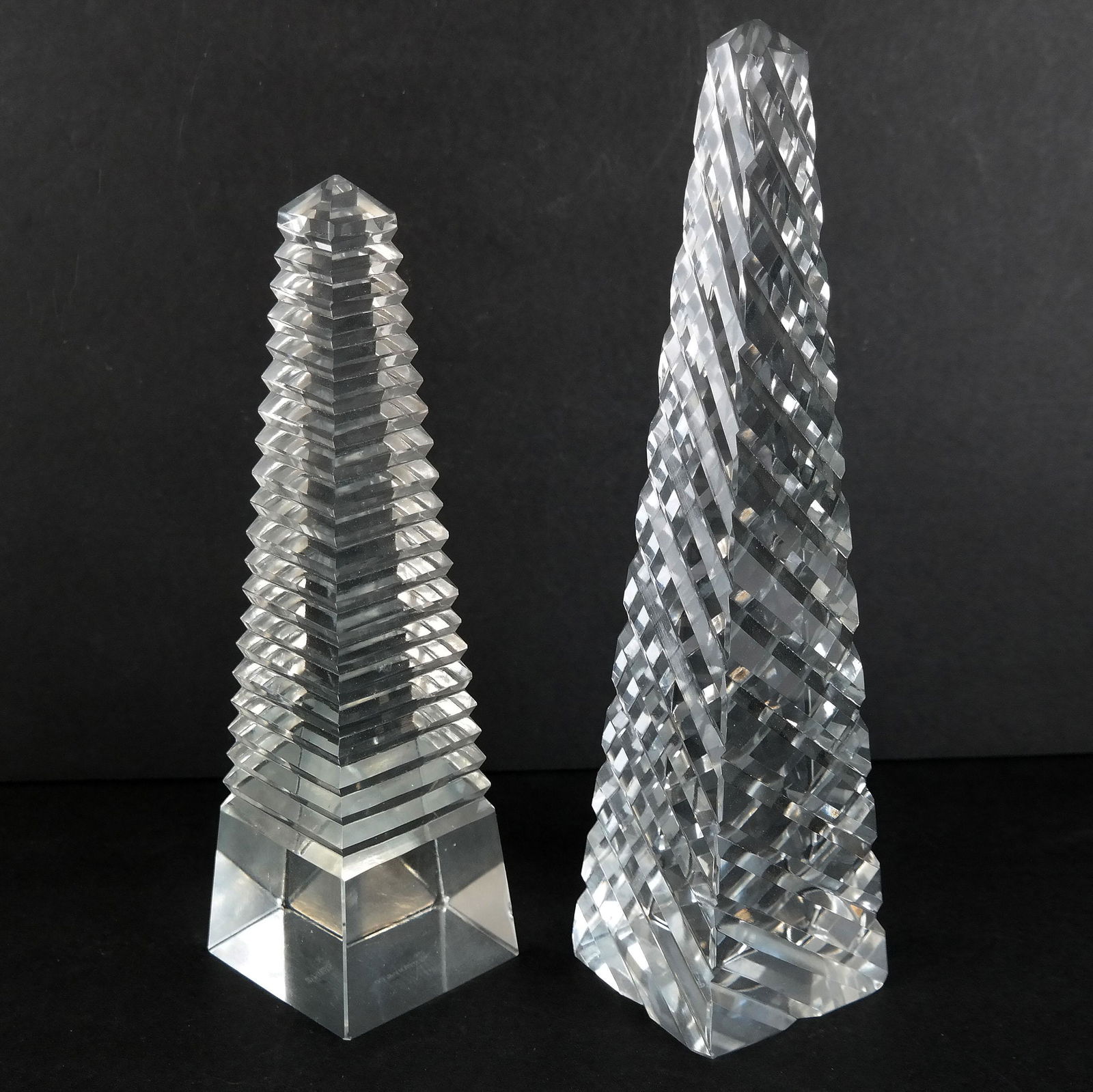 Two Tiffany & Co. Crystal Obelisks (1 of 8)