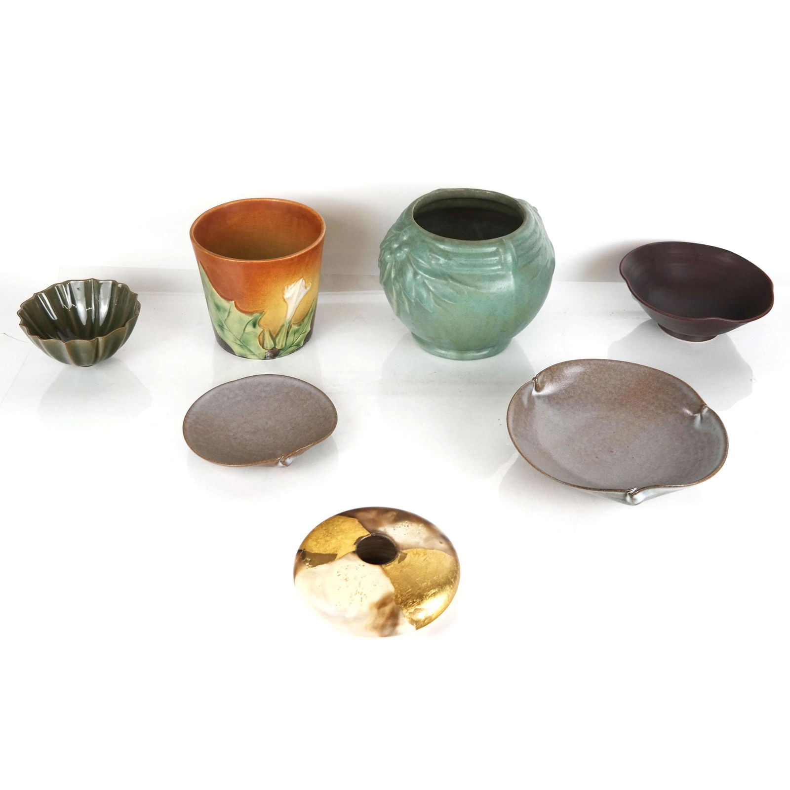 Seven Assorted Glazed Pottery Items (1 of 13)