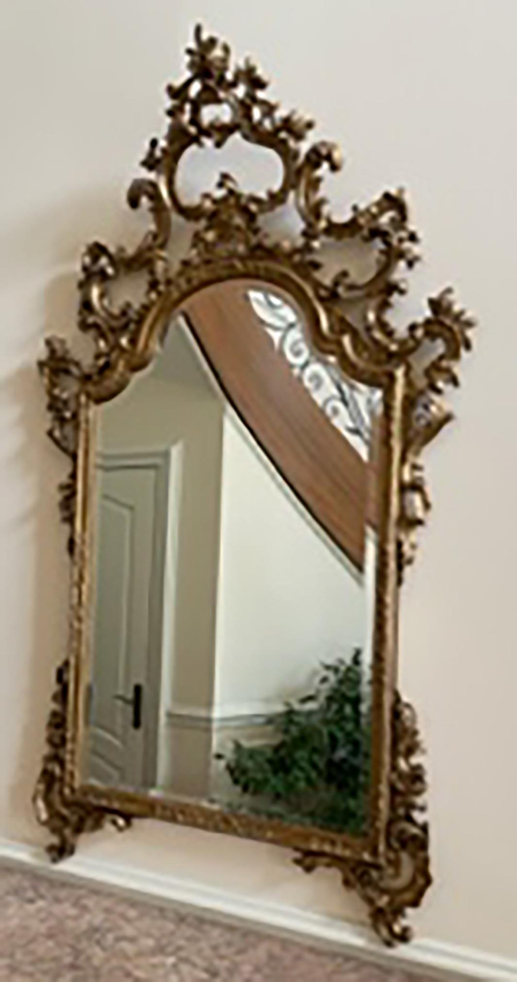 20th Century French-Style Gilt Ornate Mirror (1 of 10)
