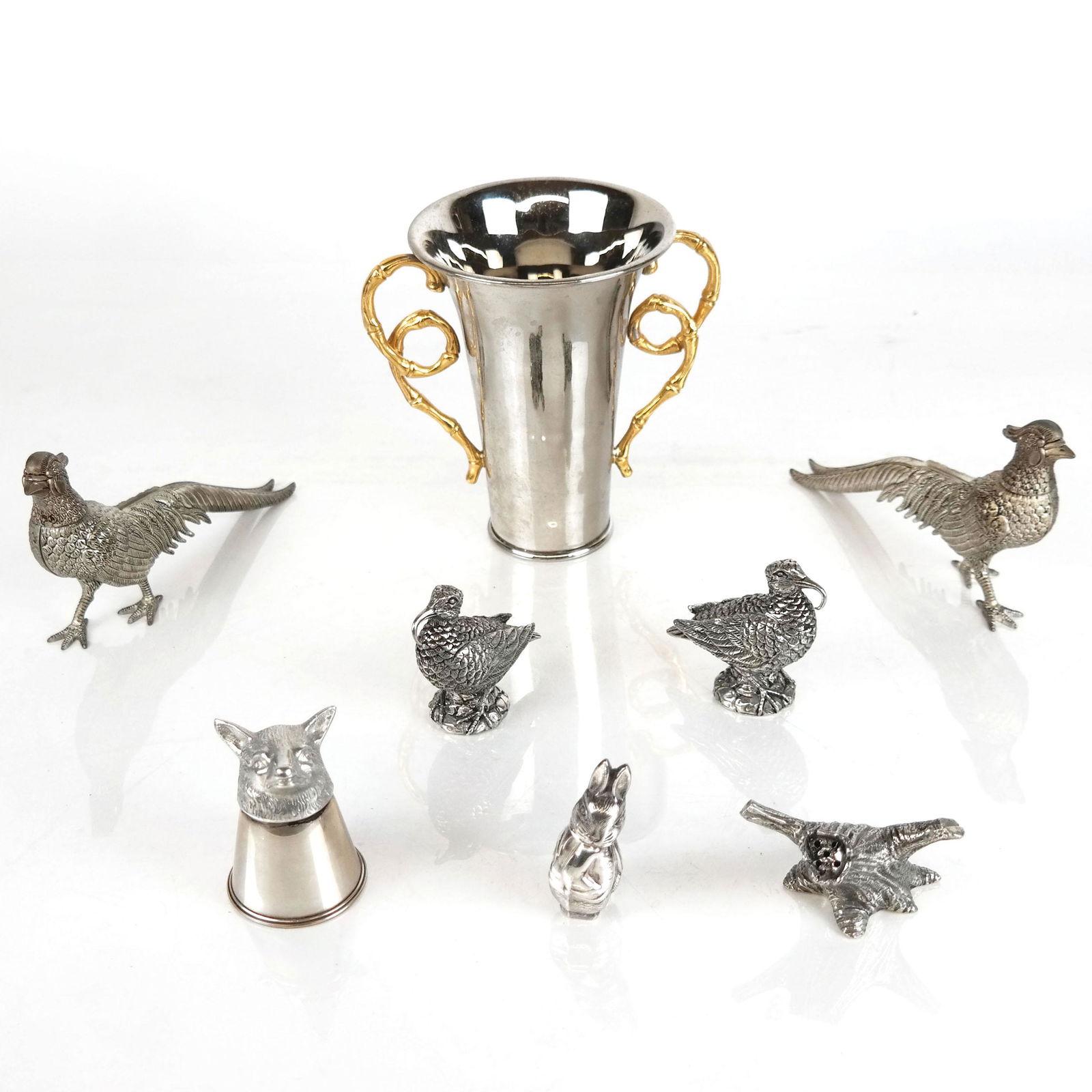 Assembled Group of Eight Metal Tablewares (1 of 12)