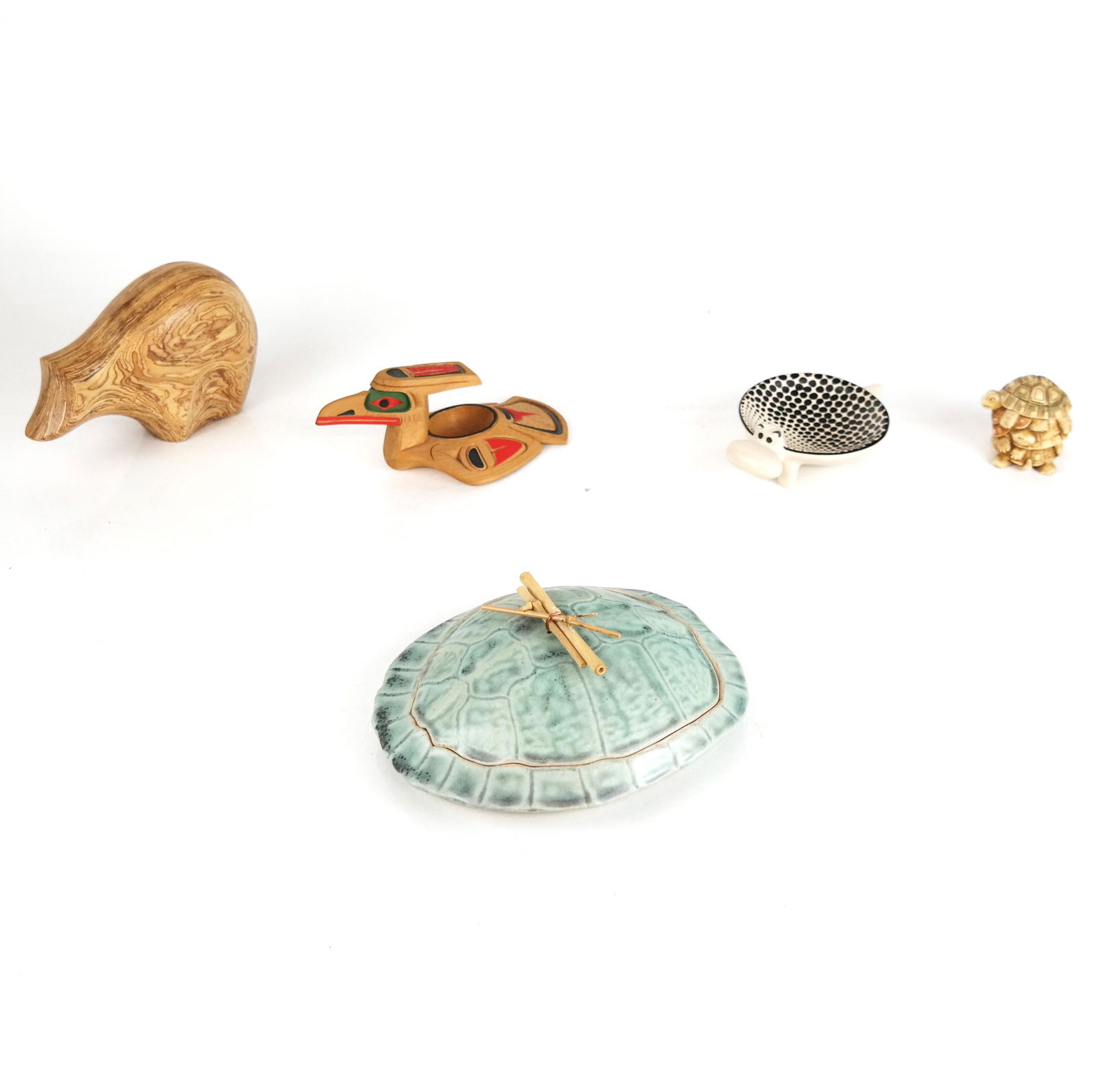 Assembled Group of Five Animal-Form Articles (1 of 9)