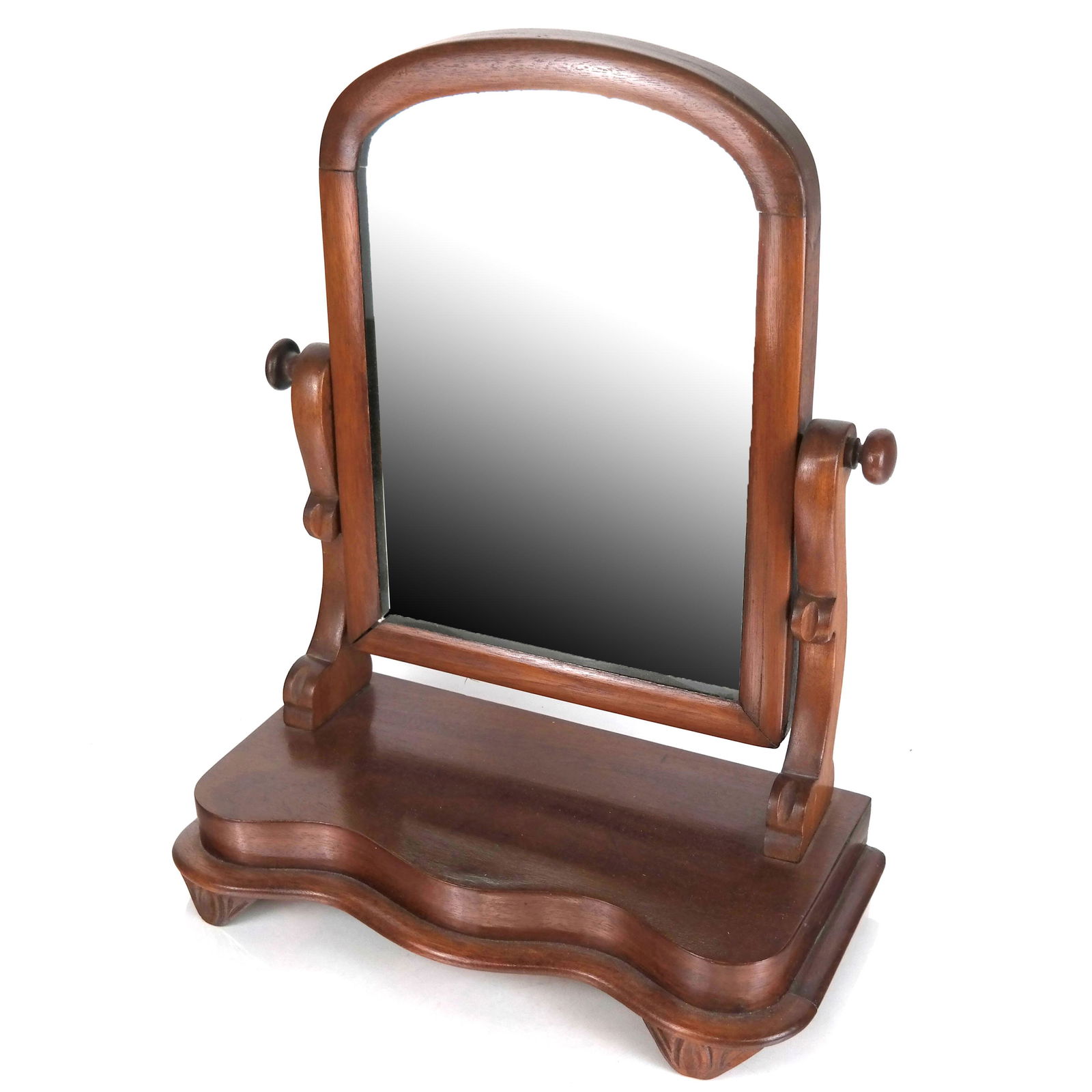 Early 20th Century Mahogany Shaving Mirror (1 of 5)