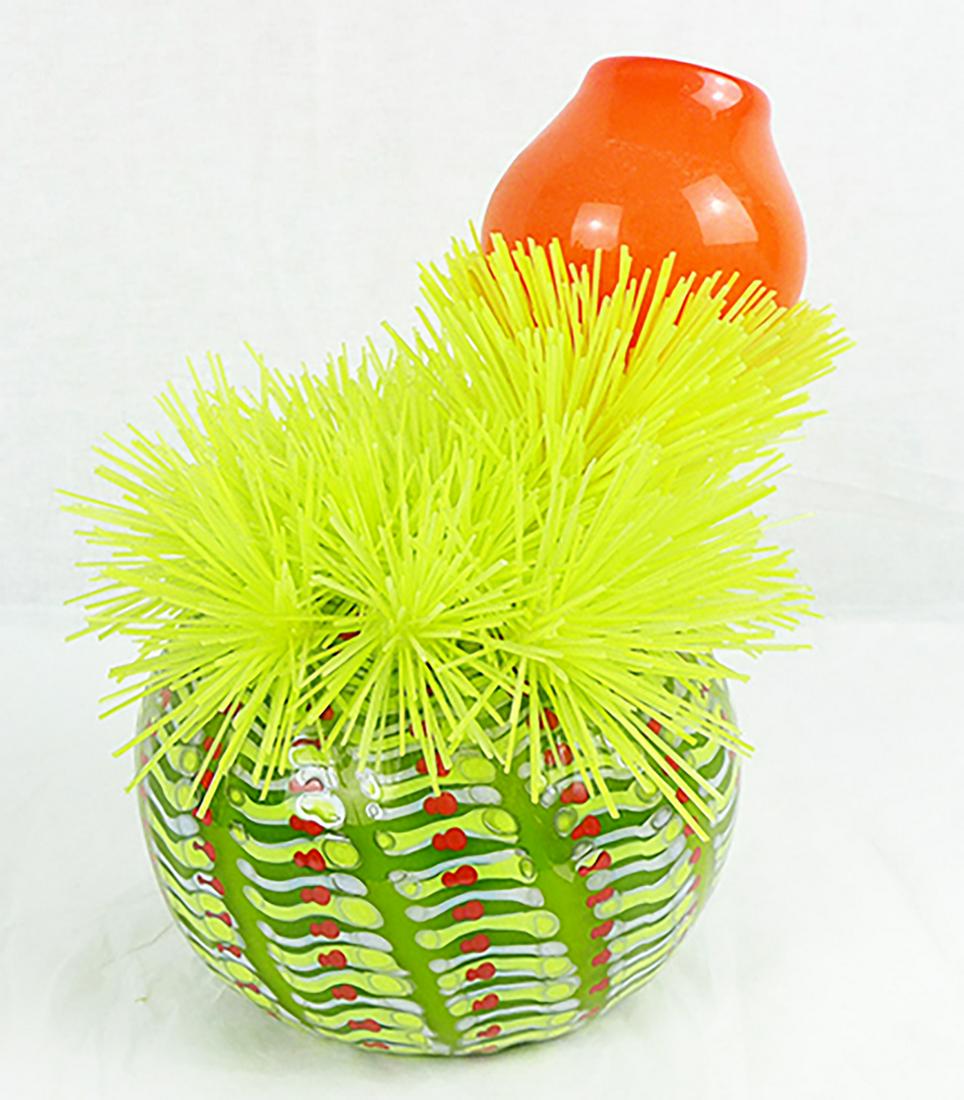 Flo PERKINS: Cactus With Blossom - Glass Sculpture (1 of 8)