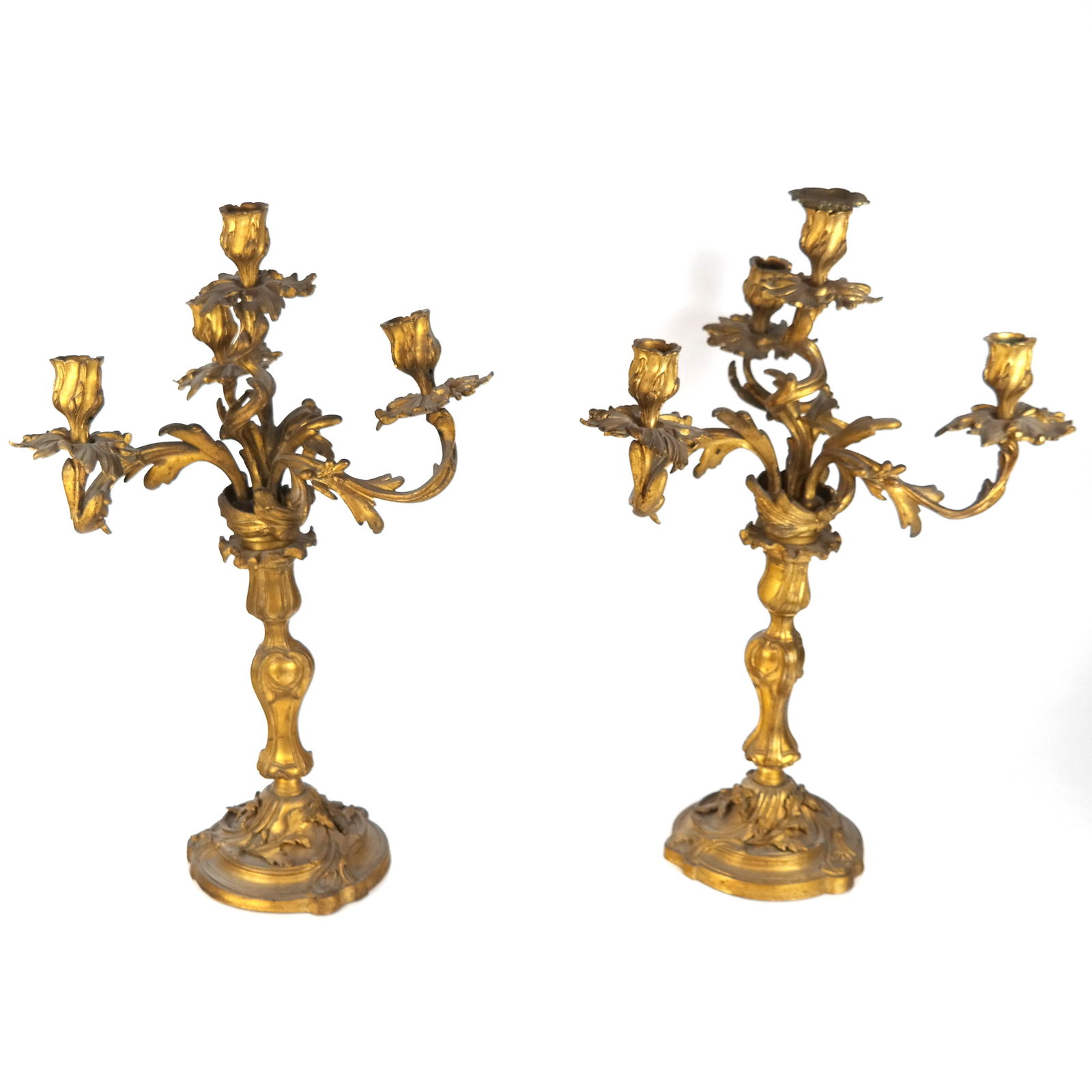 Pair of Louis XV-Style Gilt Bronze Candelabra (1 of 10)