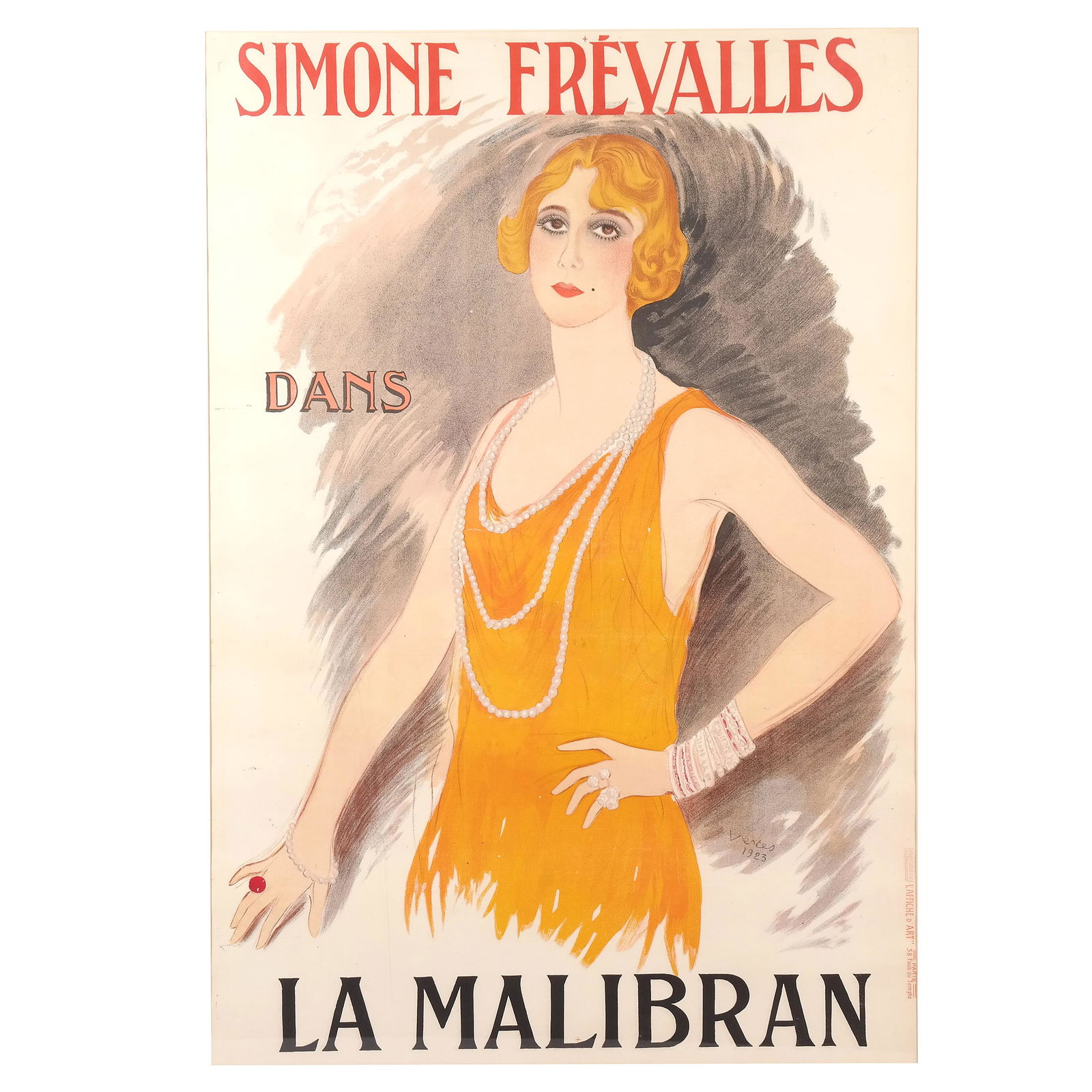 Marcel VERTES: Simone Frevalles, 1923 - Lithograph (1 of 12)