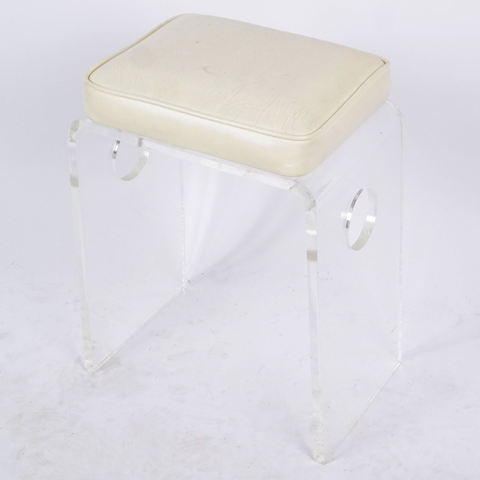 Hollywood Regency-Style Lucite Stool (1 of 9)