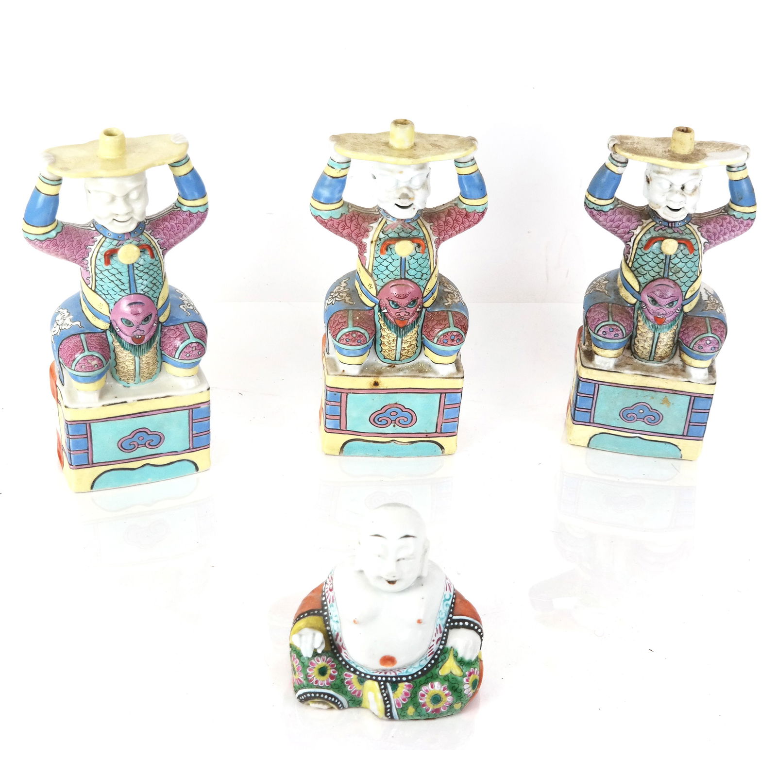 Chinese Group of Four Glazed Porcelain Figures (1 of 10)