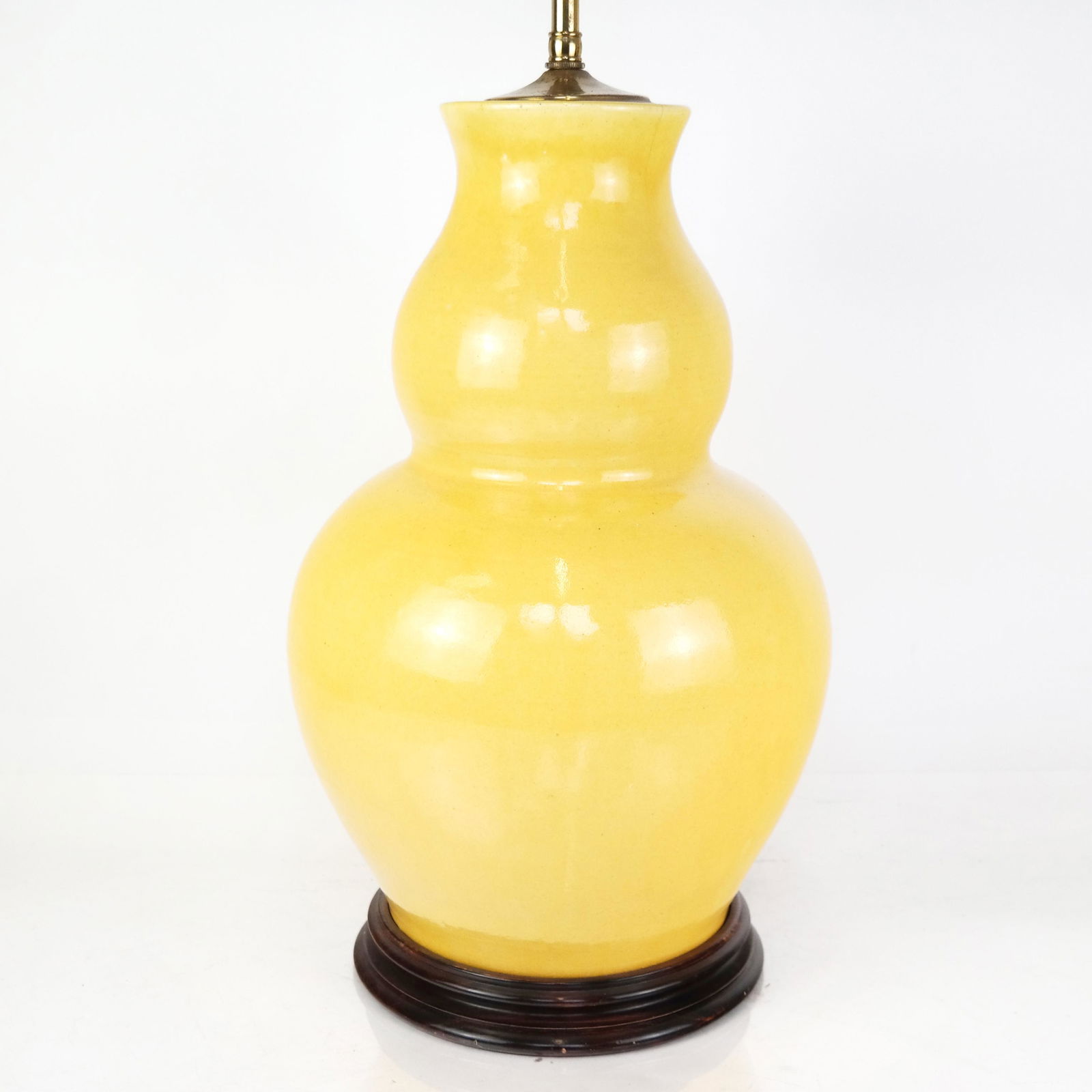 Chinese Yellow Glazed Ceramic Table Lamp (1 of 6)