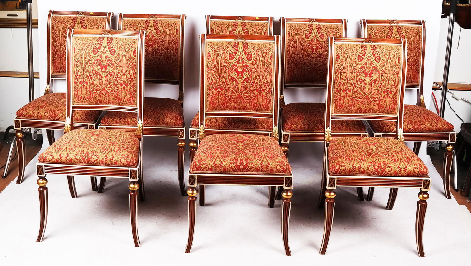 Set of 8 French Empire-Style Dining Chairs (1 of 14)