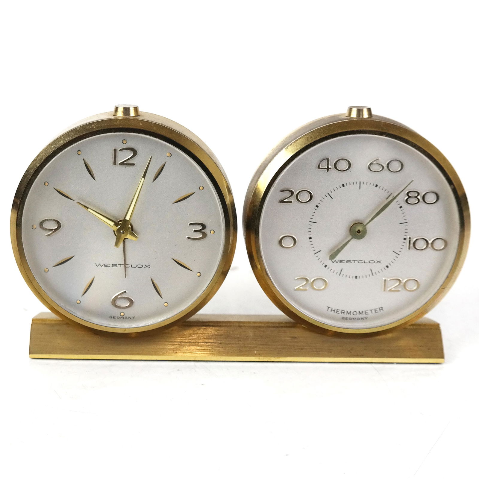 Westclox Germany Gilt Metal Travel Clock (1 of 6)
