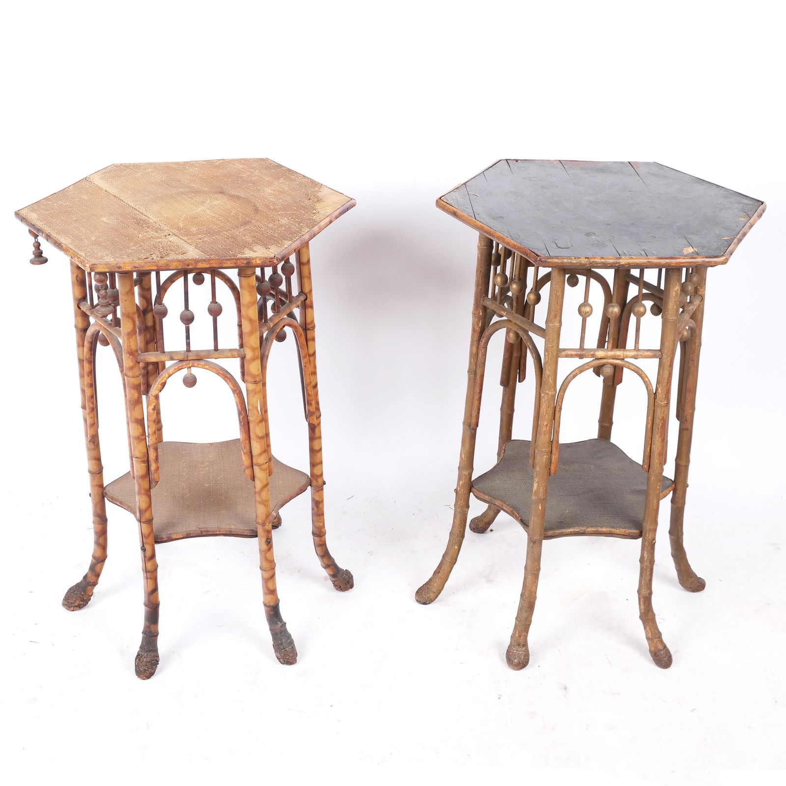 Two 19th C. Faux Painted Bamboo Tables (1 of 8)