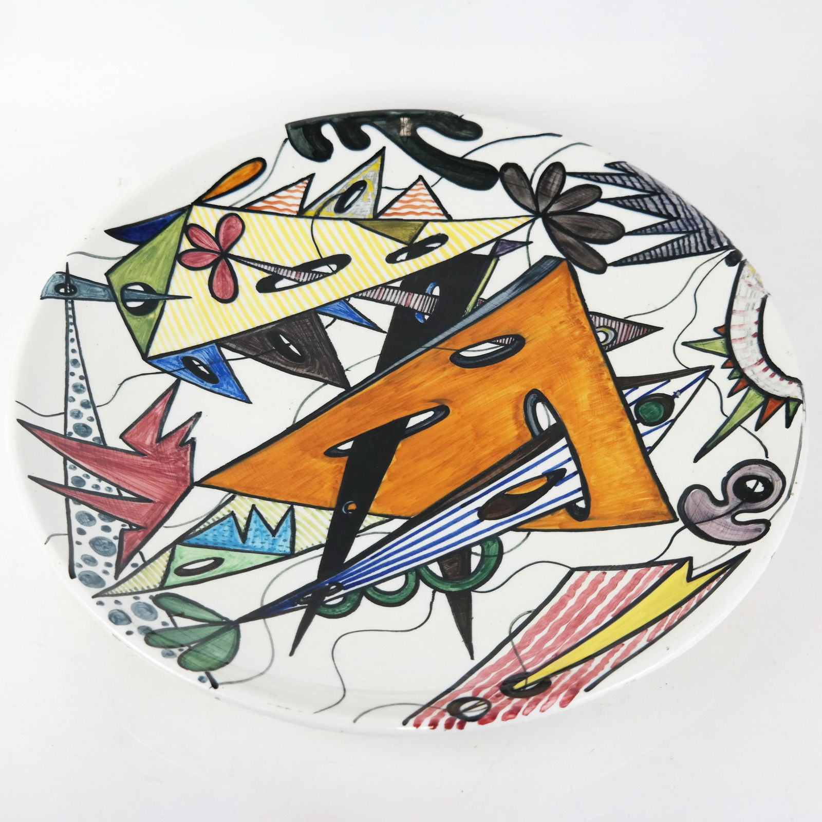 Large Italian Ceramic Wall Charger (1 of 6)