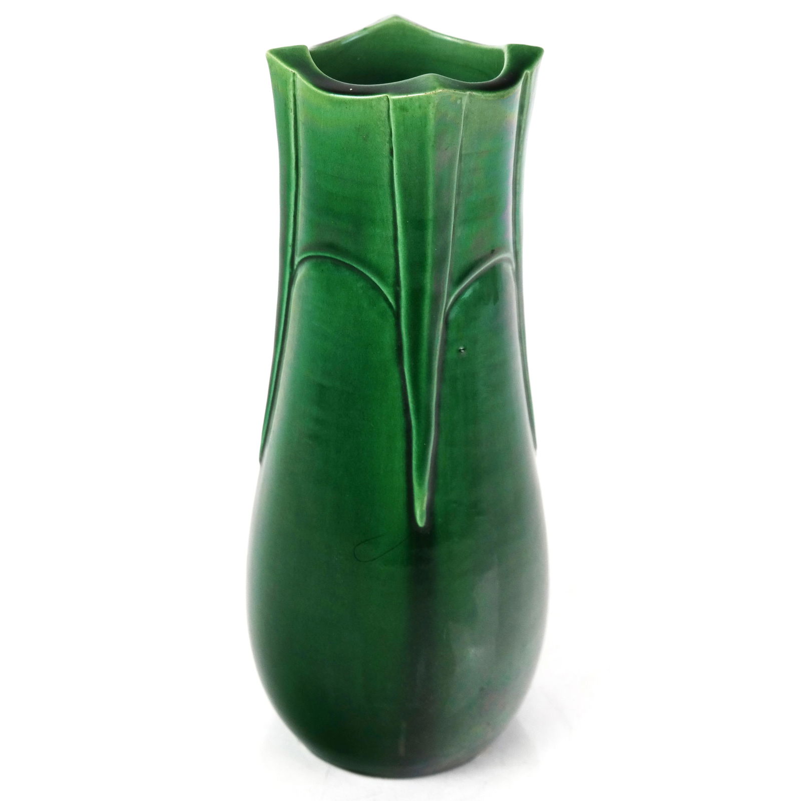 Japanese Green Awaji Ware Vase (1 of 7)