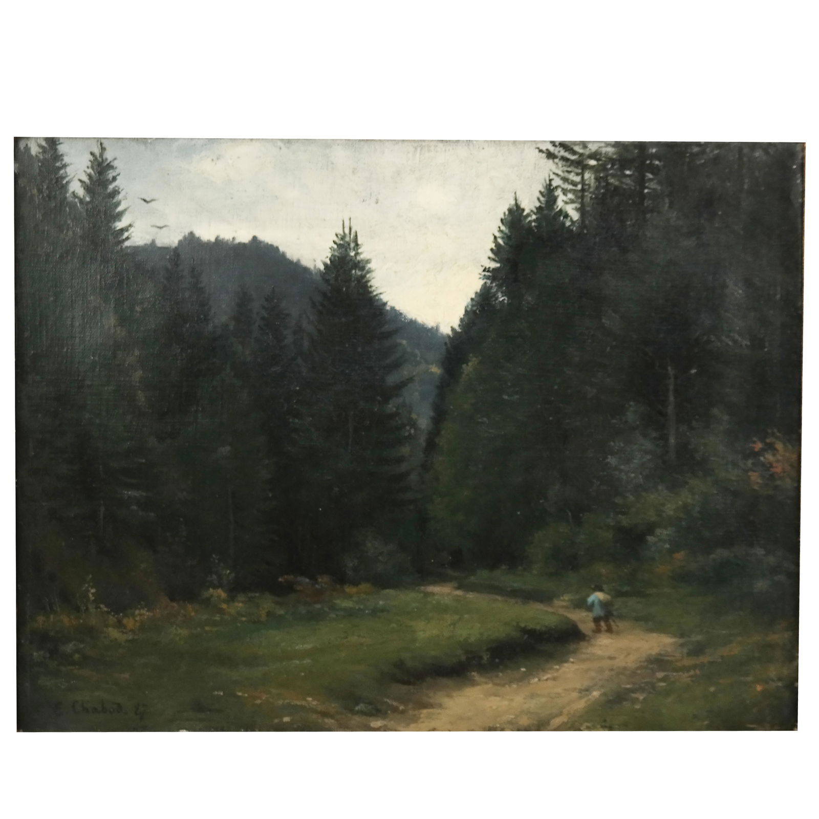 Emile DELPHES CHABOD: Figural Landscape - O/C (1 of 7)