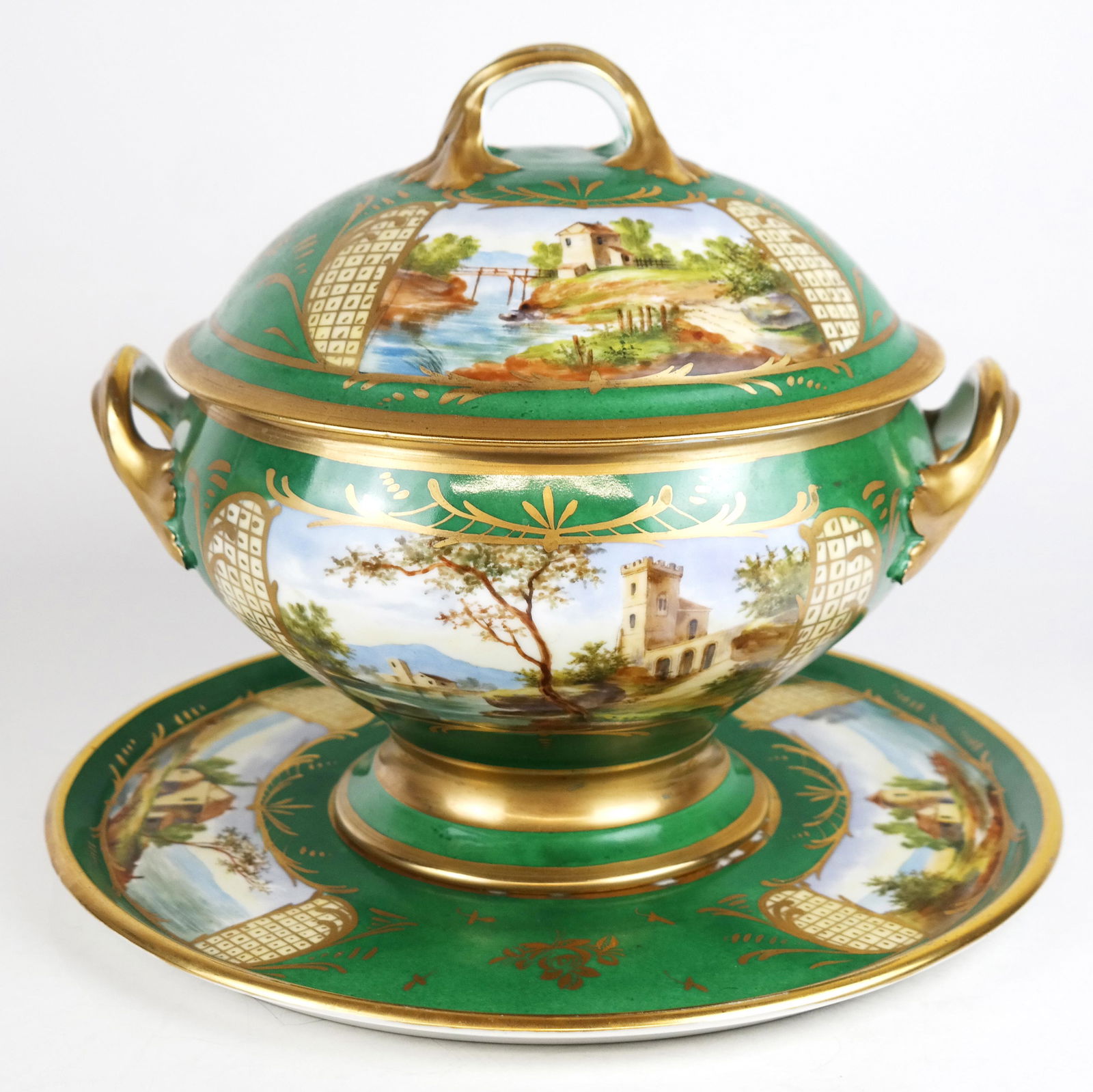 Sevres-Style Tureen, Cover & Stand (1 of 9)