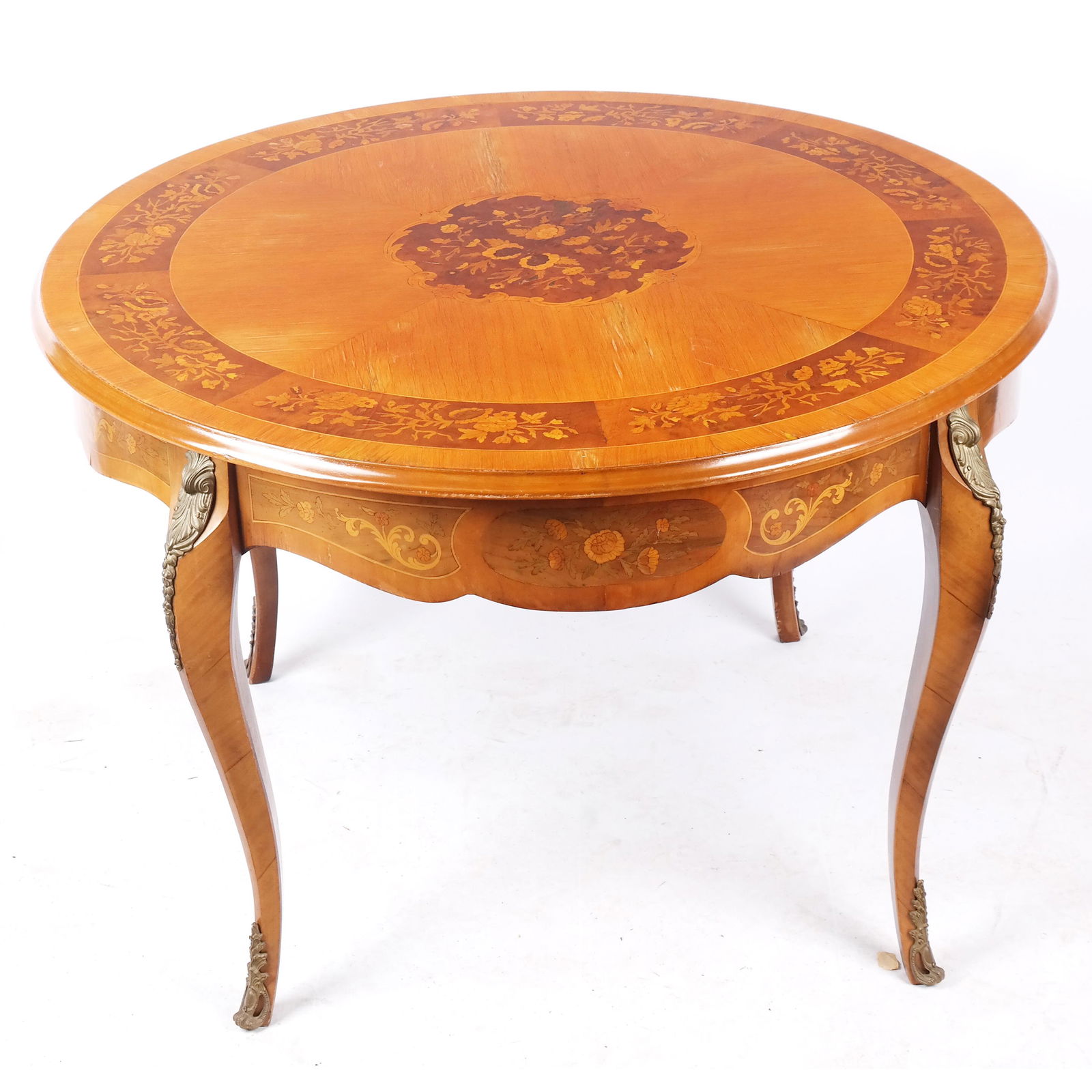 Rococo-Style Inlaid Center Table (1 of 13)