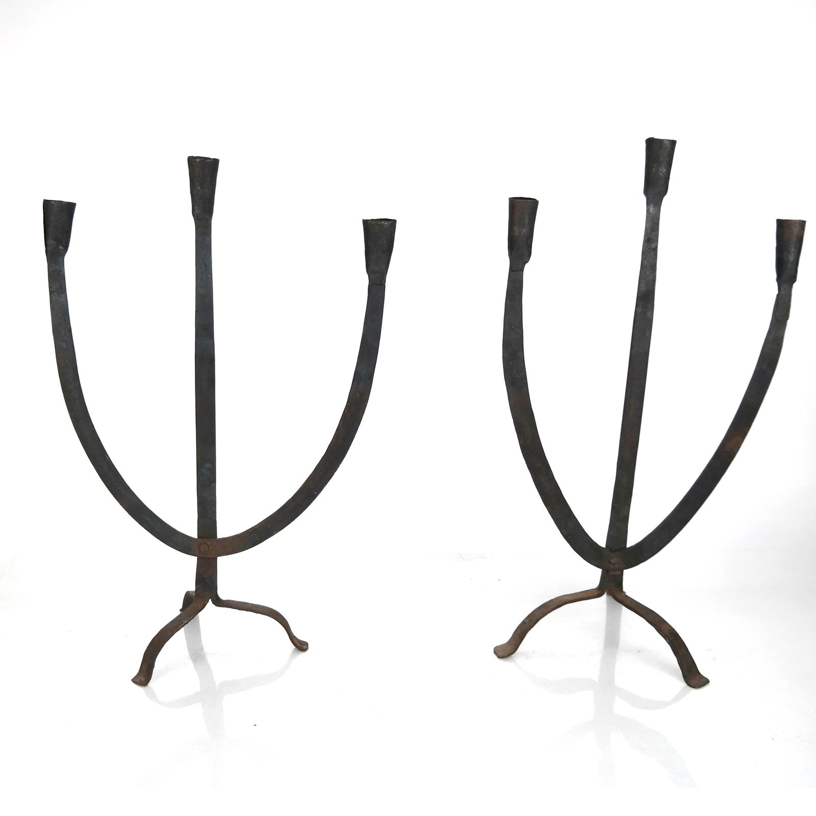 Mid-Century Brutalist Wrought Iron Candelabra (1 of 8)