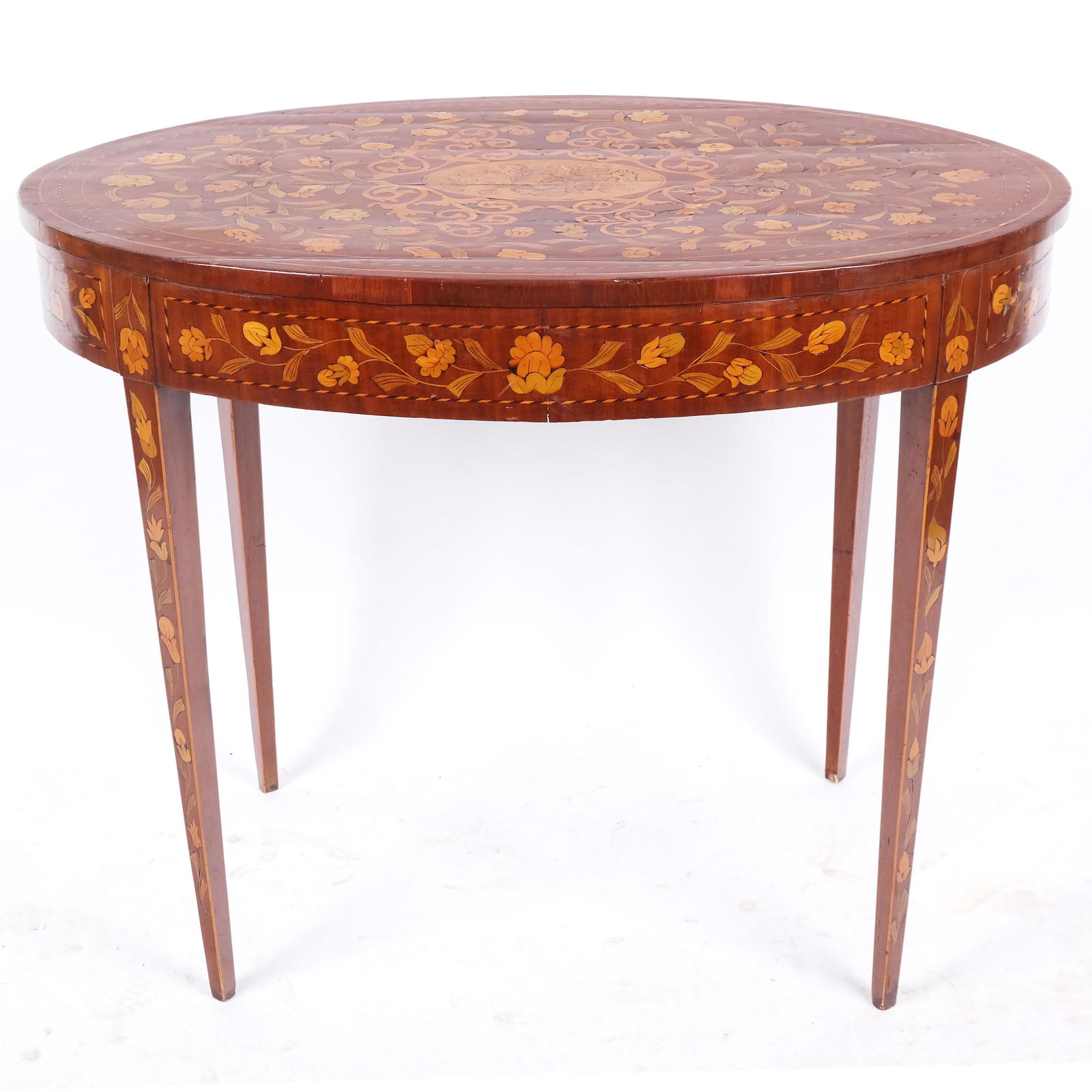 Dutch Marquetry Inlaid Center Table (1 of 8)