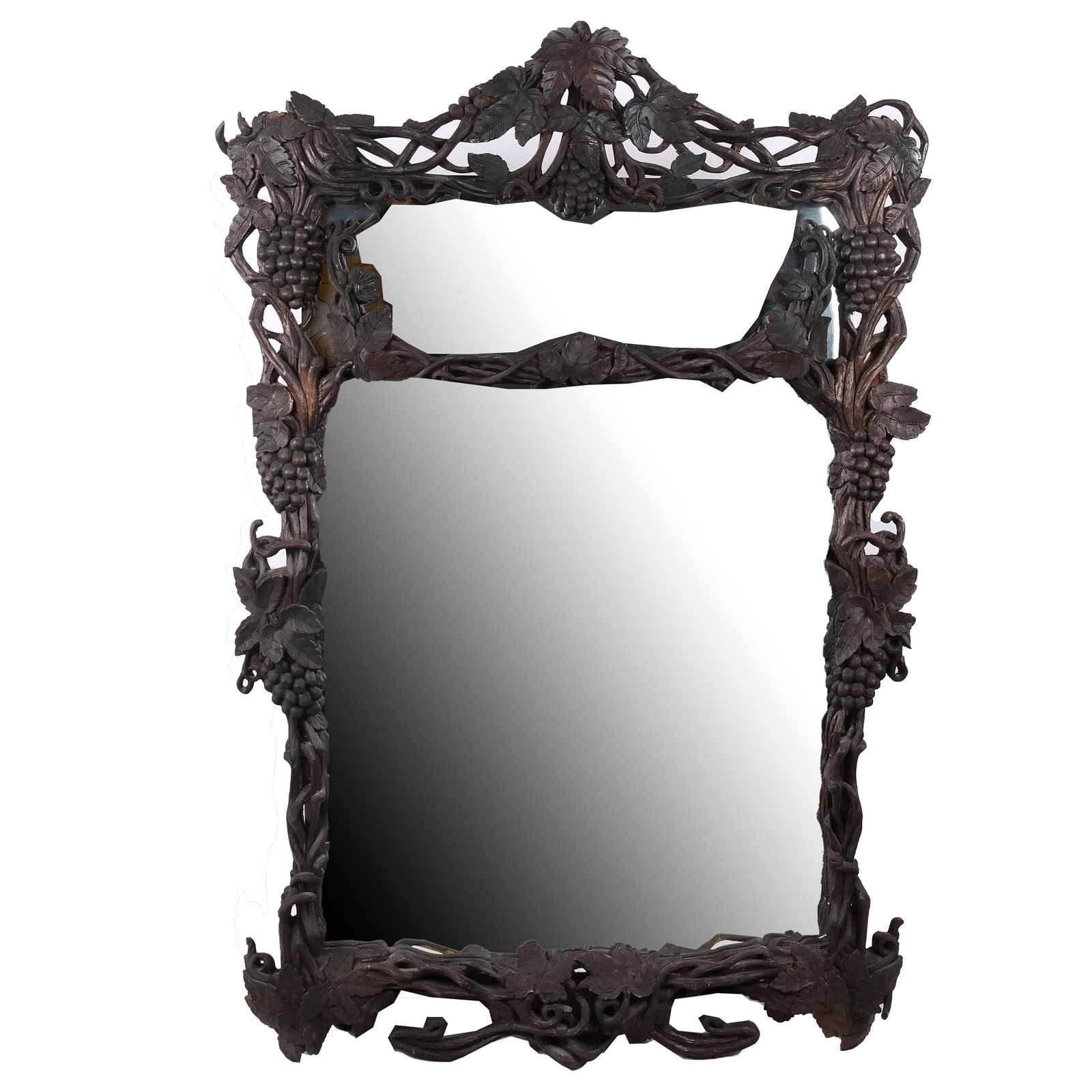 19th Century Palatial Black Forest Mirror (1 of 9)