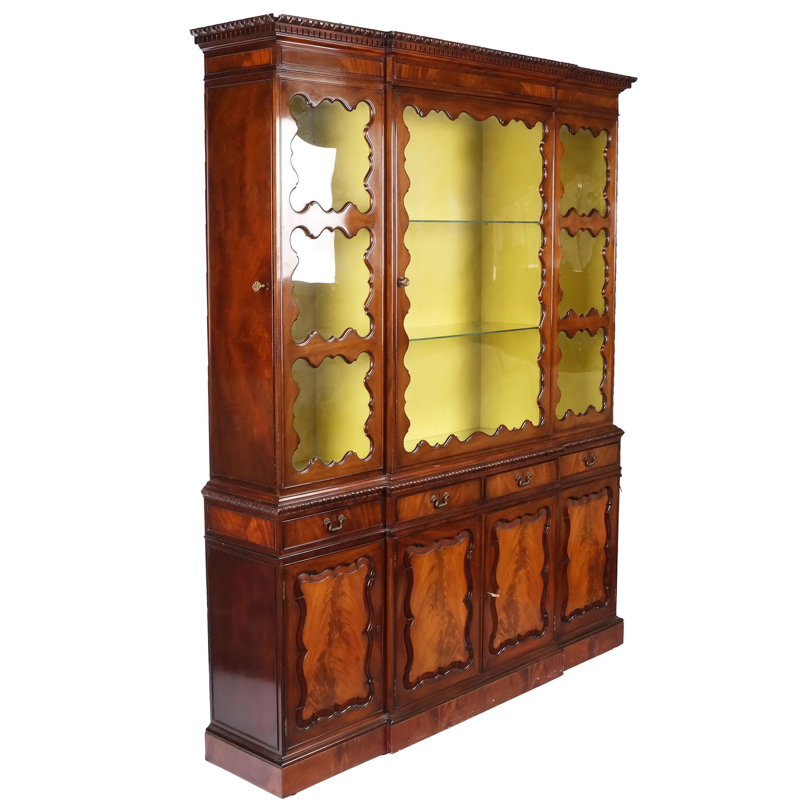 Georgian-Style Mahogany Breakfront Cabinet (1 of 11)
