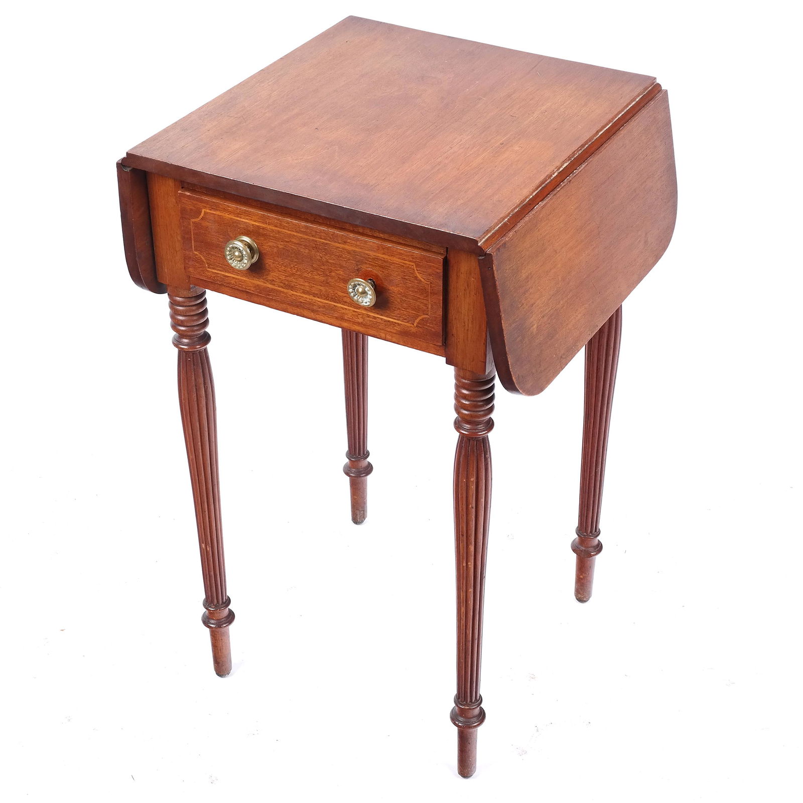 Regency Mahogany Drop Leaf Side / Work Table (1 of 7)