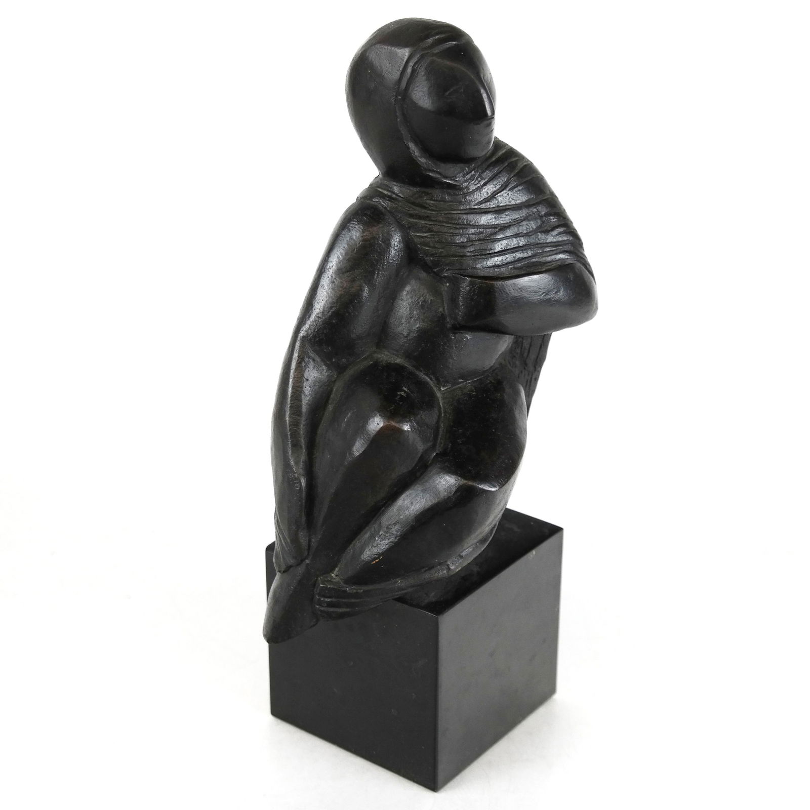 Lorrie H. GOULET: Seated Woman - Bronze on Marble (1 of 8)