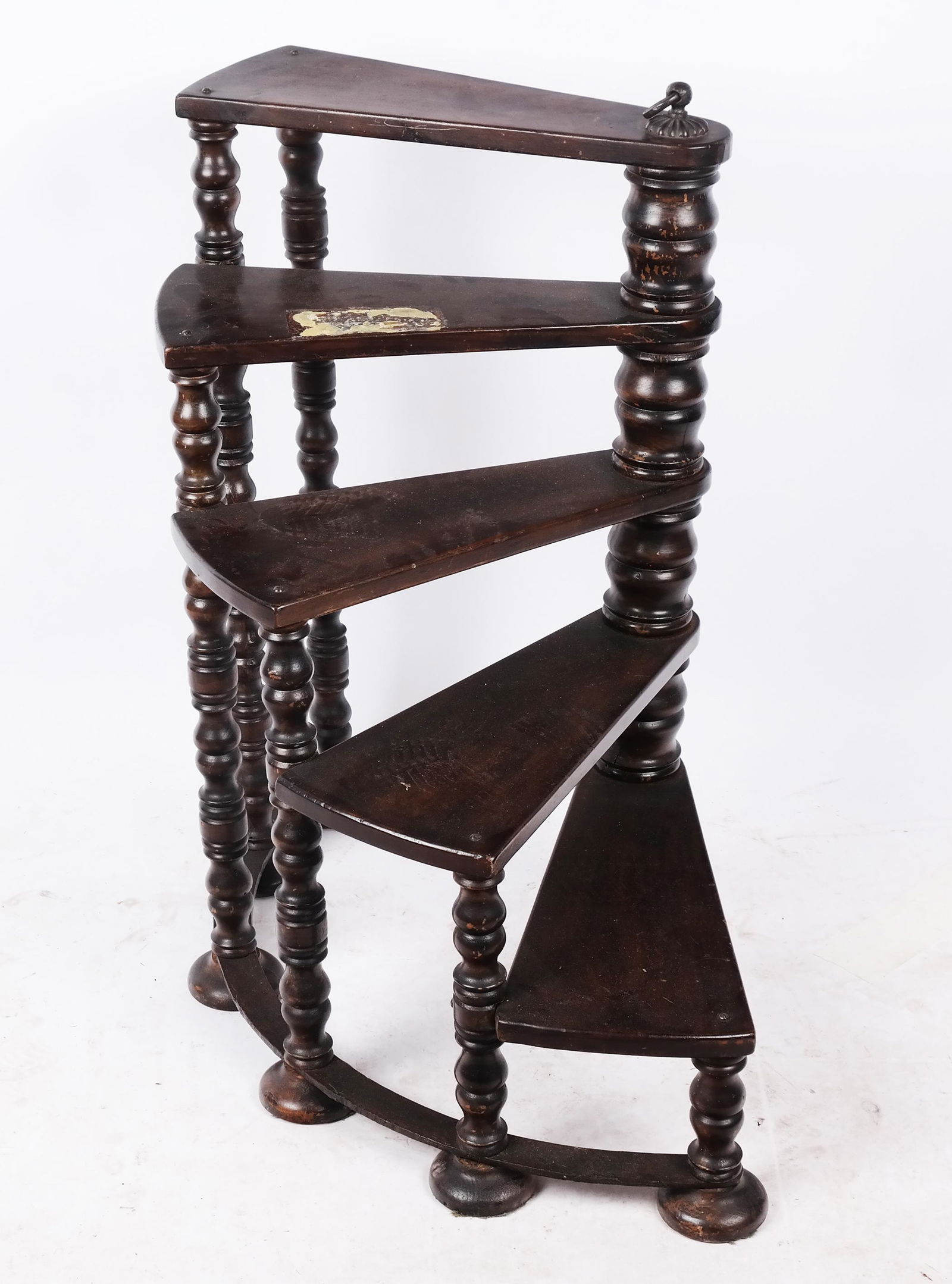 Baroque-Style Oak Library Steps (1 of 8)