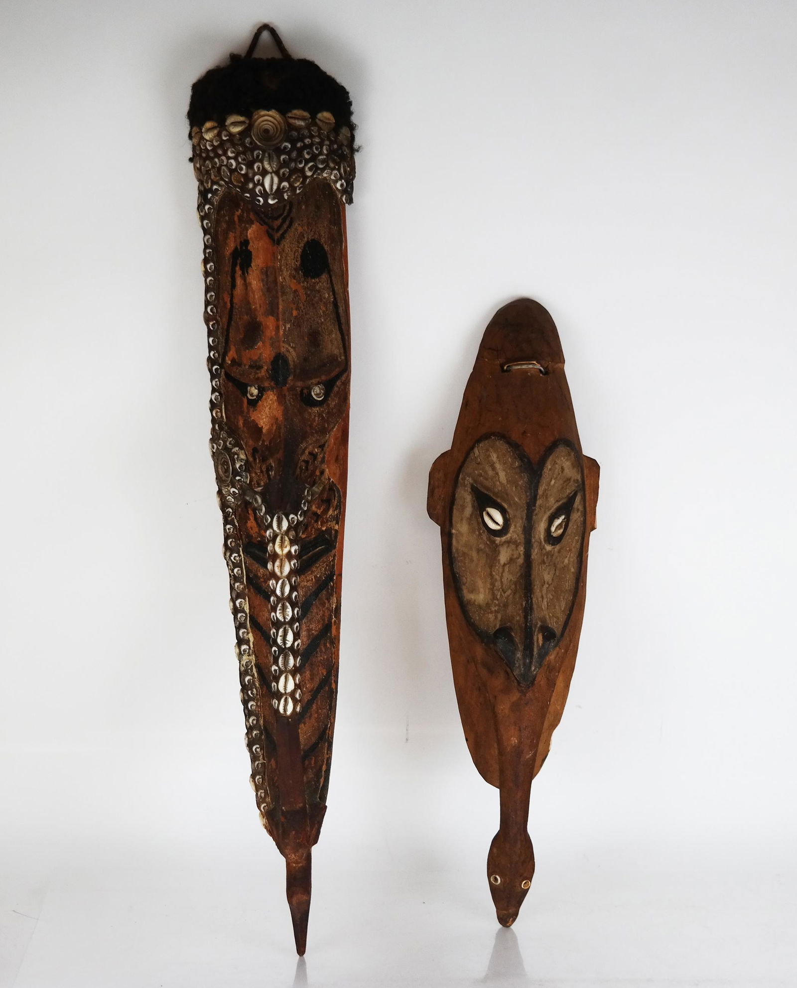 Two Large African Masks with Shells (1 of 11)
