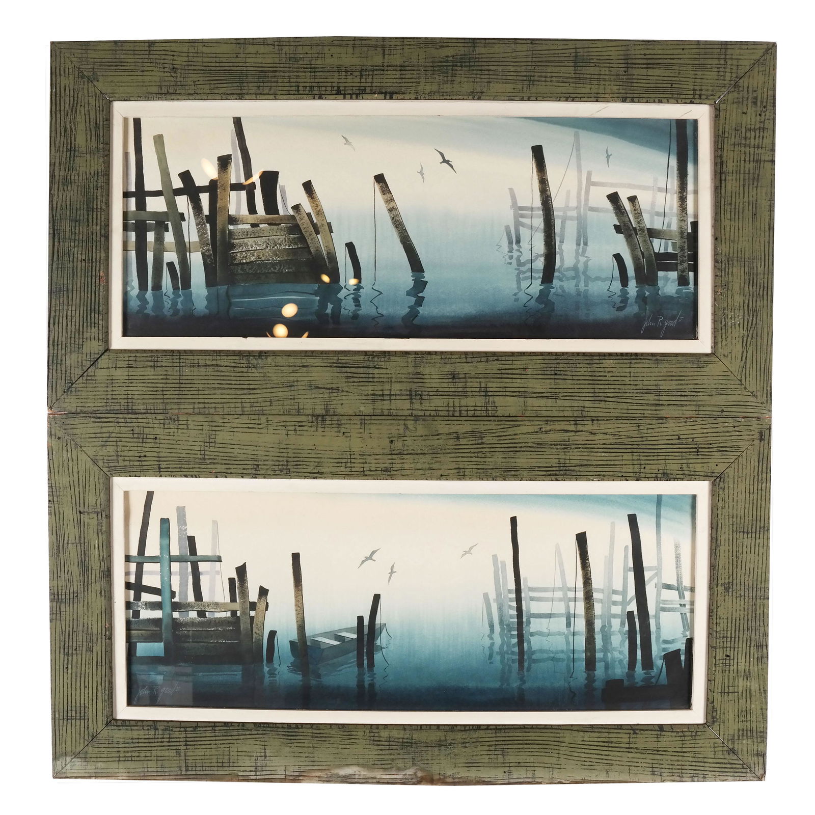 John R. GOOD II: Pair of Dock Scenes - Gouaches (1 of 13)
