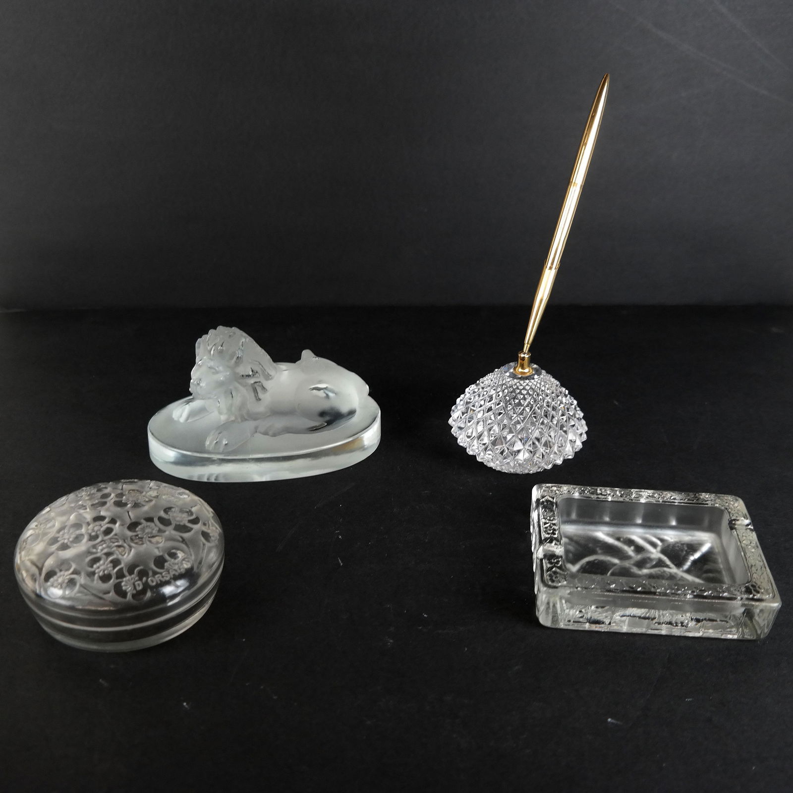 Assembled Group of Four Glass Table Top Items (1 of 14)