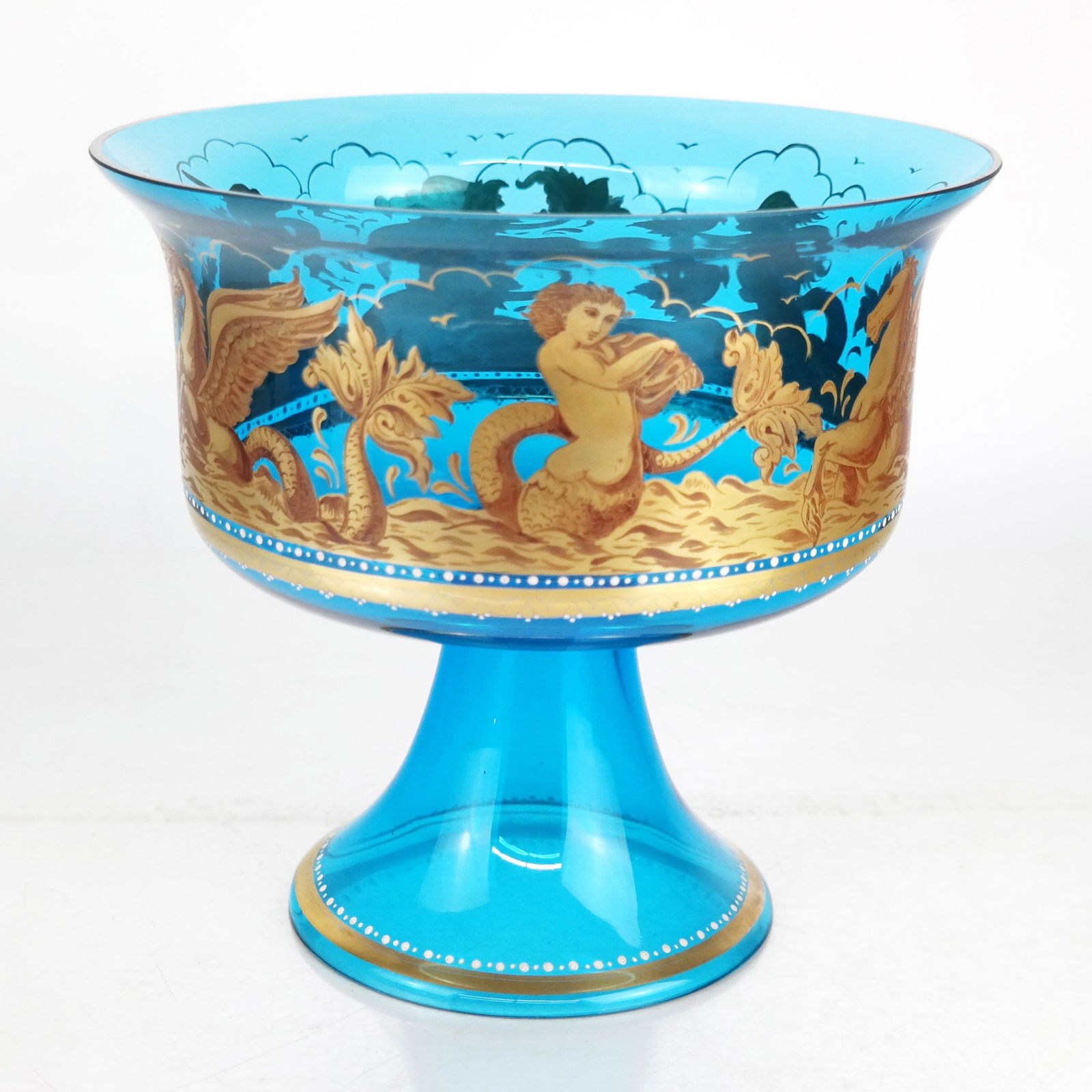 20th C. Fine Murano Italy Gilded Glass Coupe (1 of 11)