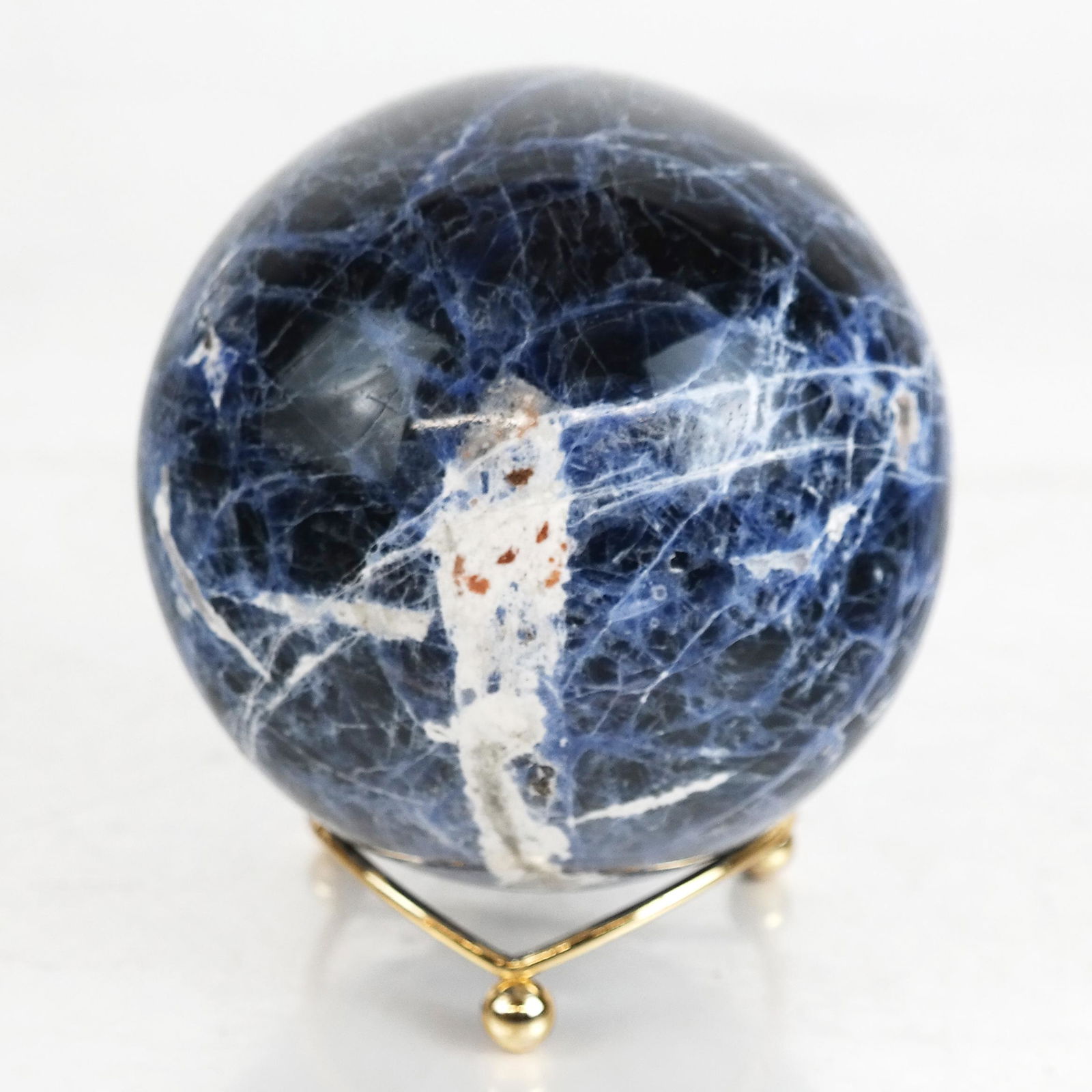 Blue Marble Sphere on Stand (1 of 5)