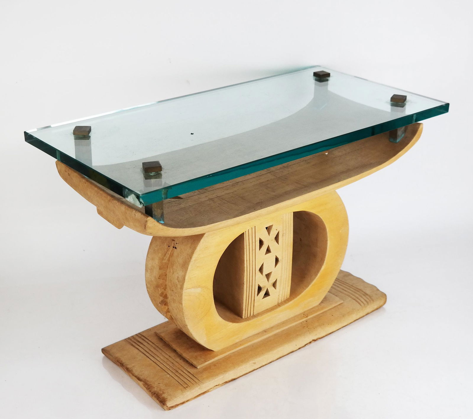 Ghana Odum Wood Stool as a Small Table (1 of 6)