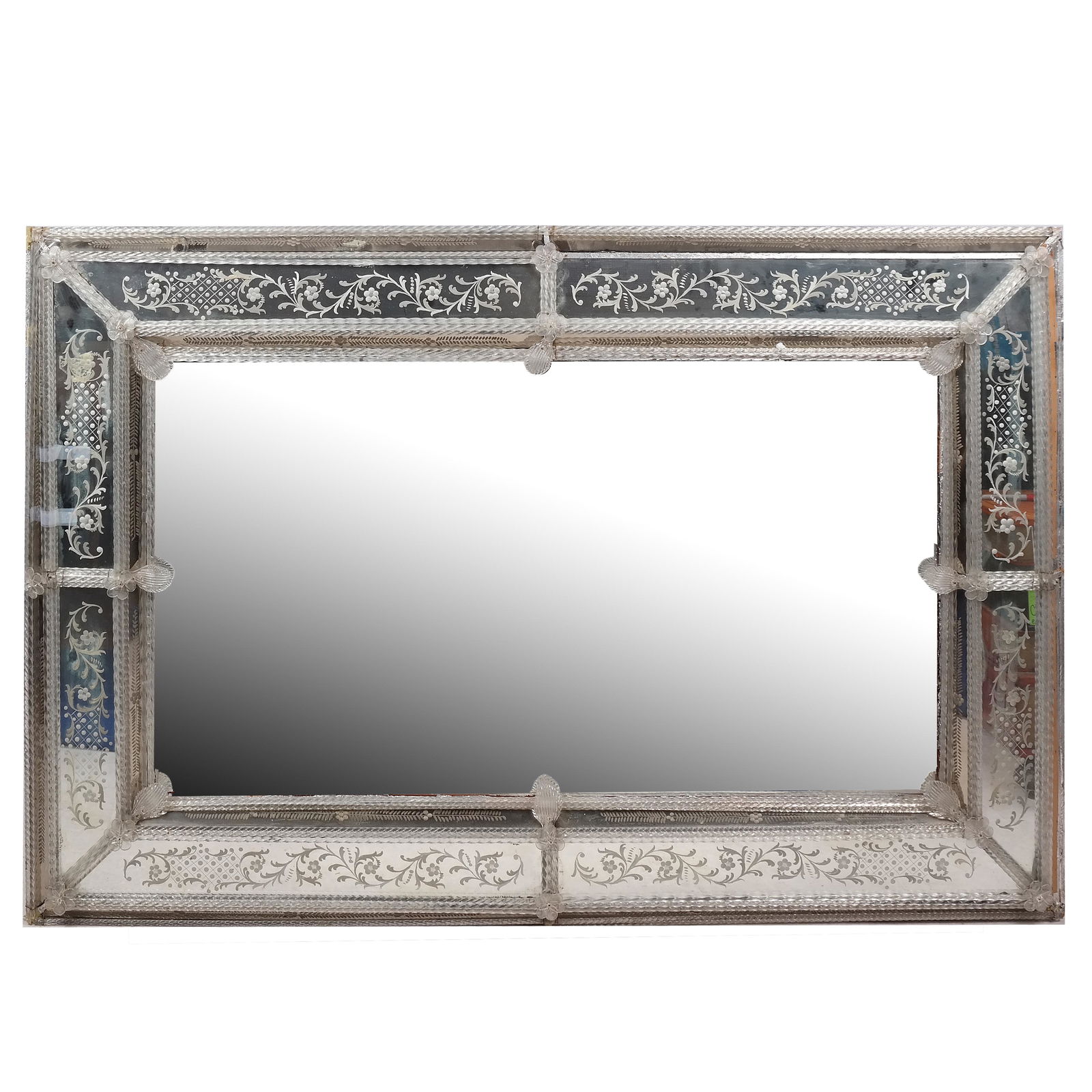Large 20th C. Venetian Mantel Mirror (1 of 10)