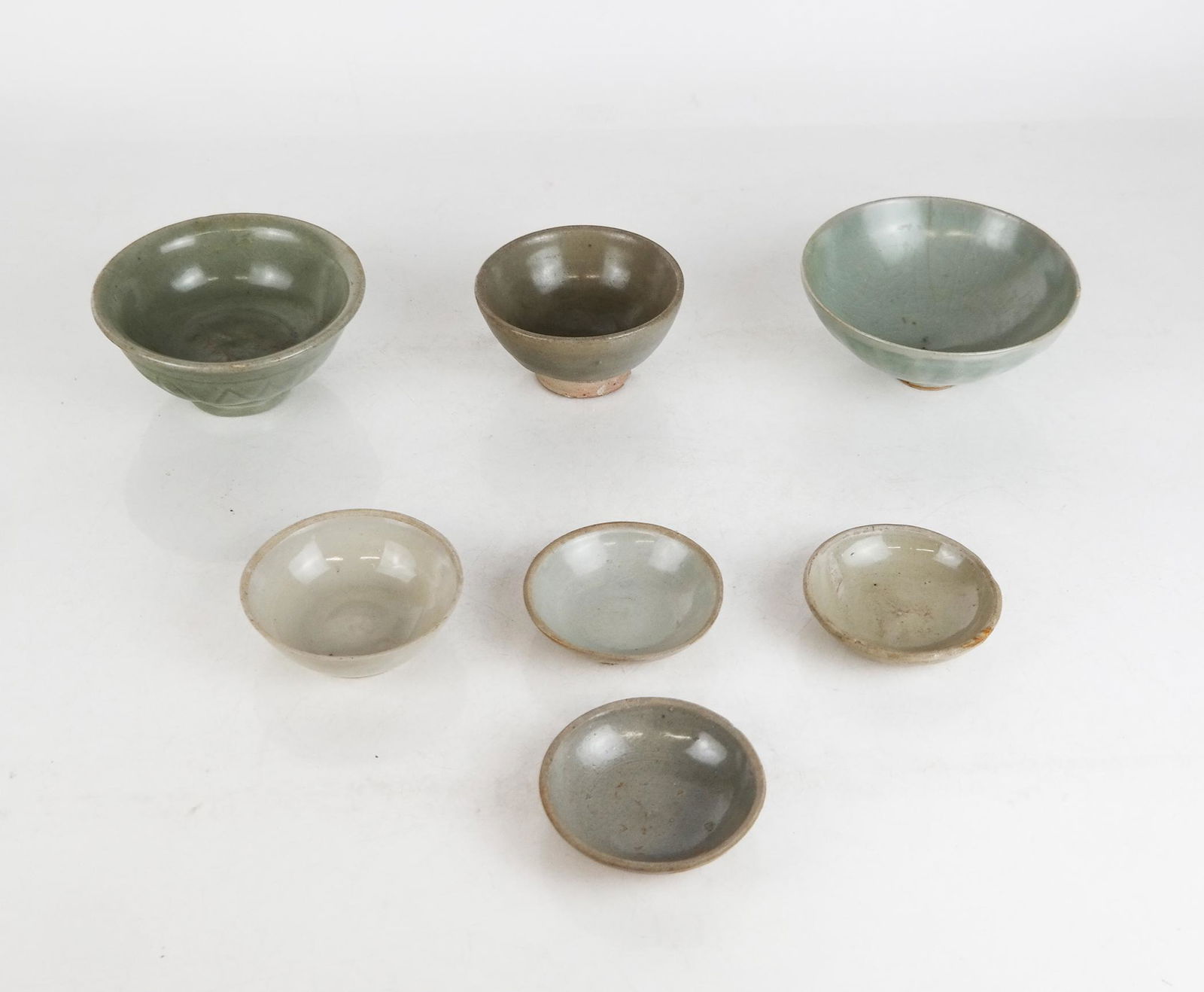 Seven Glazed Small Chinese Bowls (1 of 5)