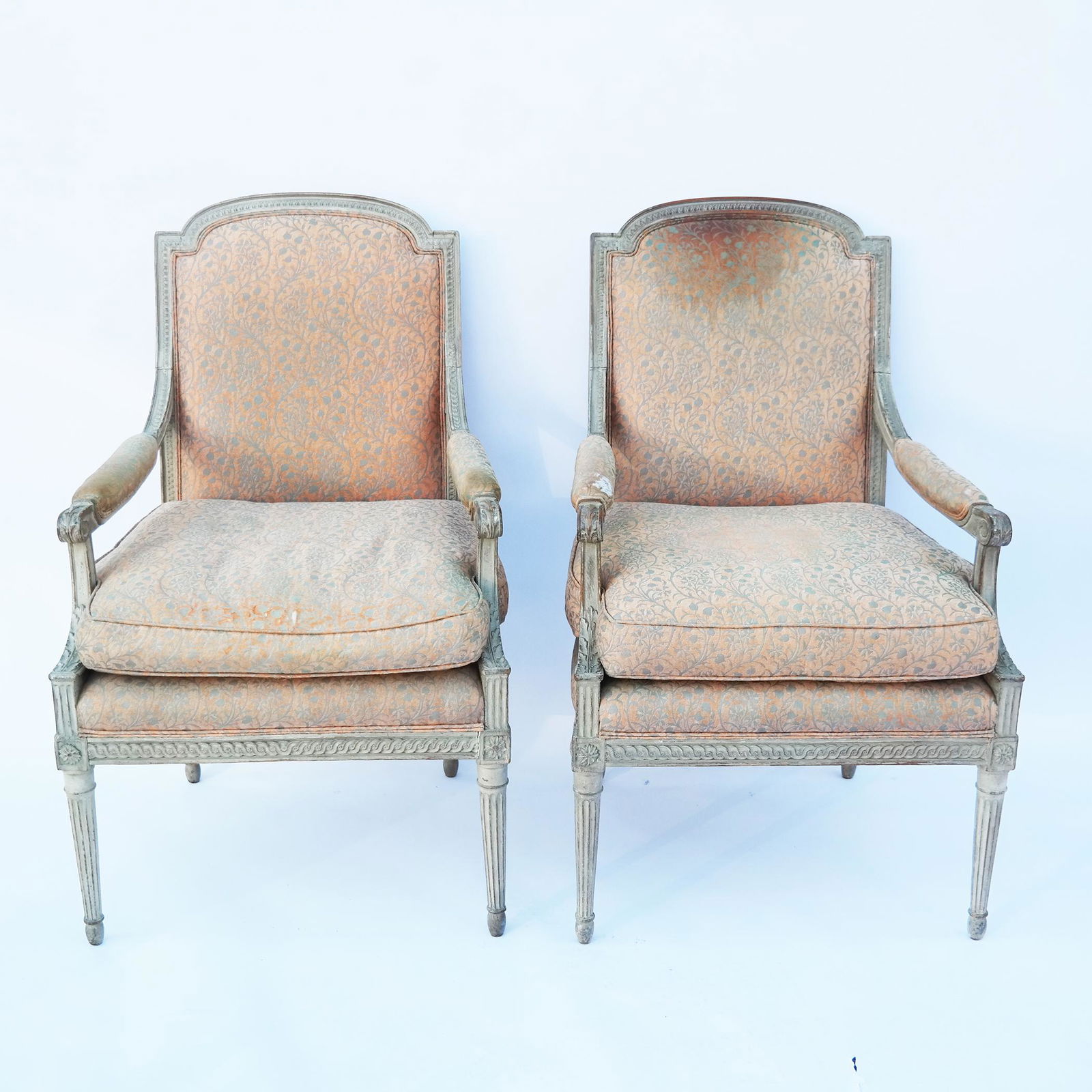 Pair of Louis XVI-Style Fauteuils (1 of 12)