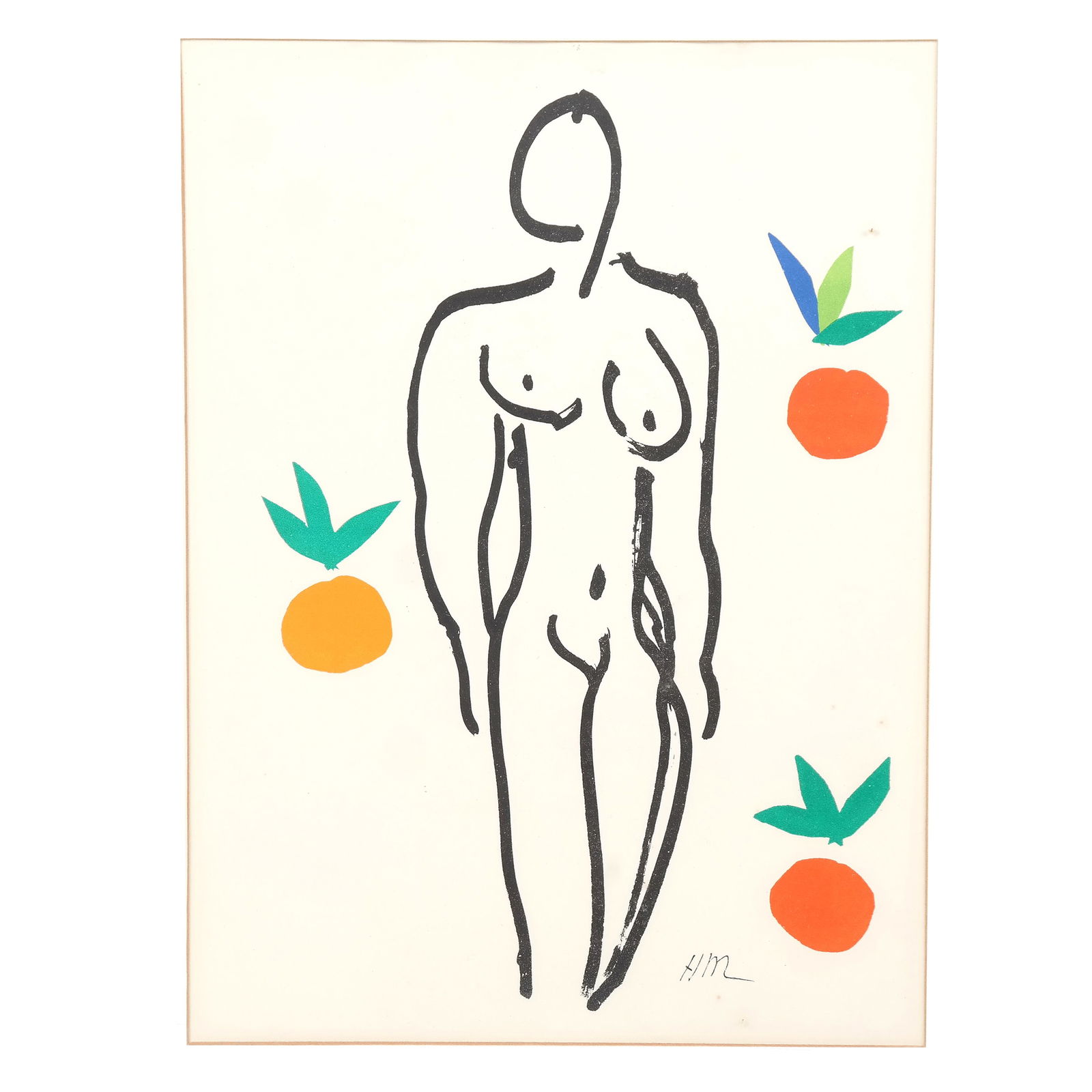 After Henri MATISSE: "Le Nue Aux Orange" - Litho. (1 of 7)