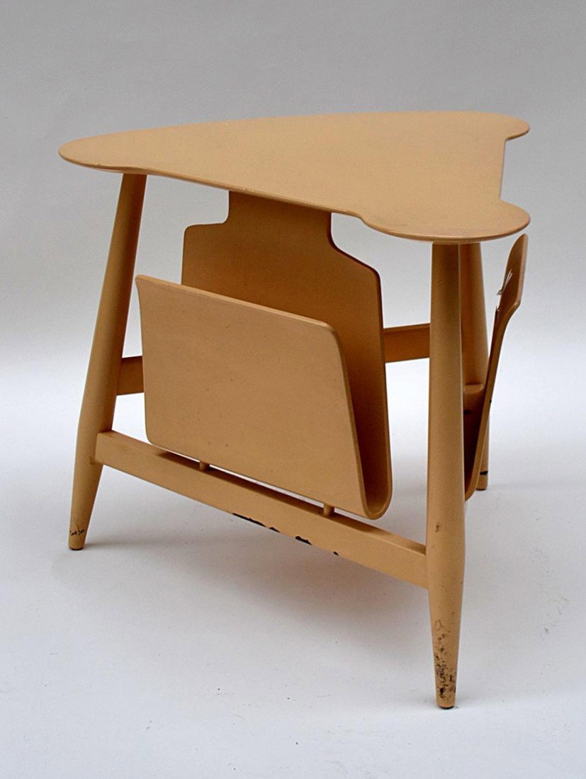 Dunbar Book Table: Biometric form. 25"x25.5"x22"